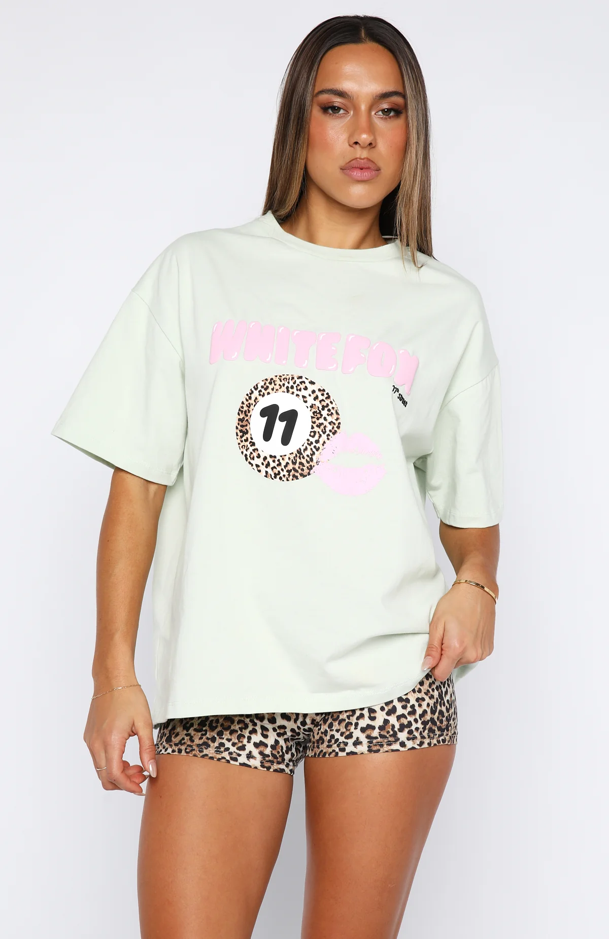11th Street Concrete Jungle Oversized Tee Iced Matcha - Image 2