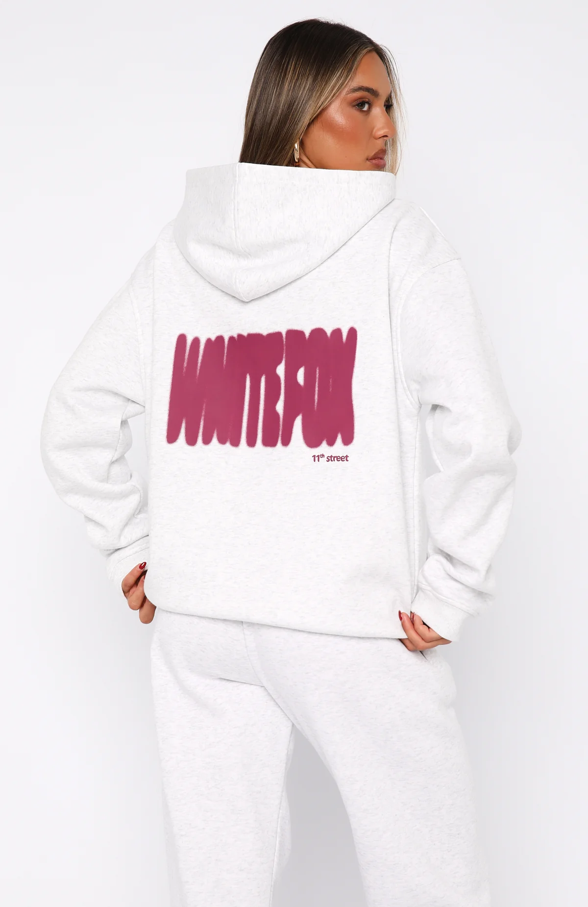 11th Street New York Or Nowhere Oversized Hoodie Berry Blast - Image 5