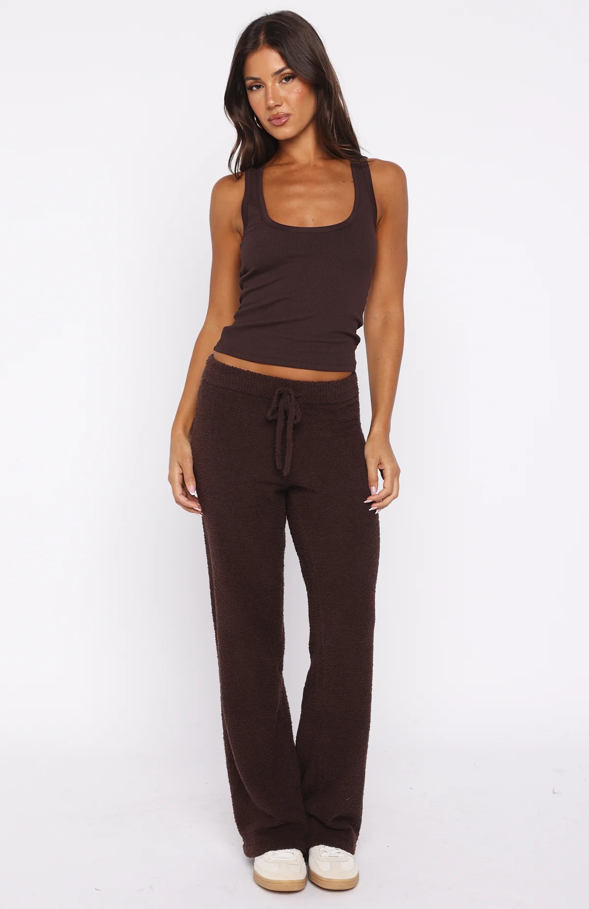 Act Natural Knit Pants Chocolate - Image 2