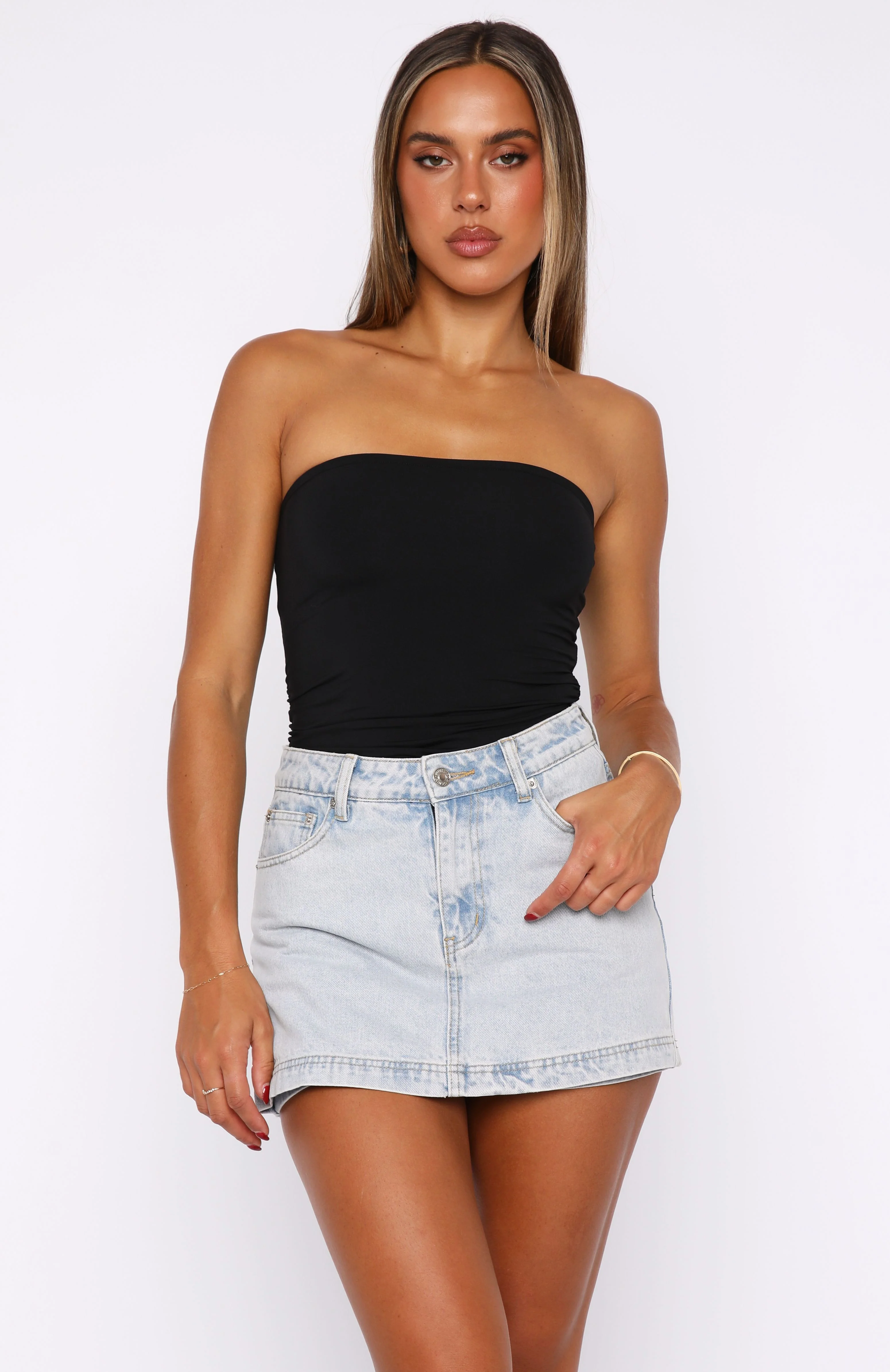 All Your Problems Denim Skort Glacier Blue - Image 2