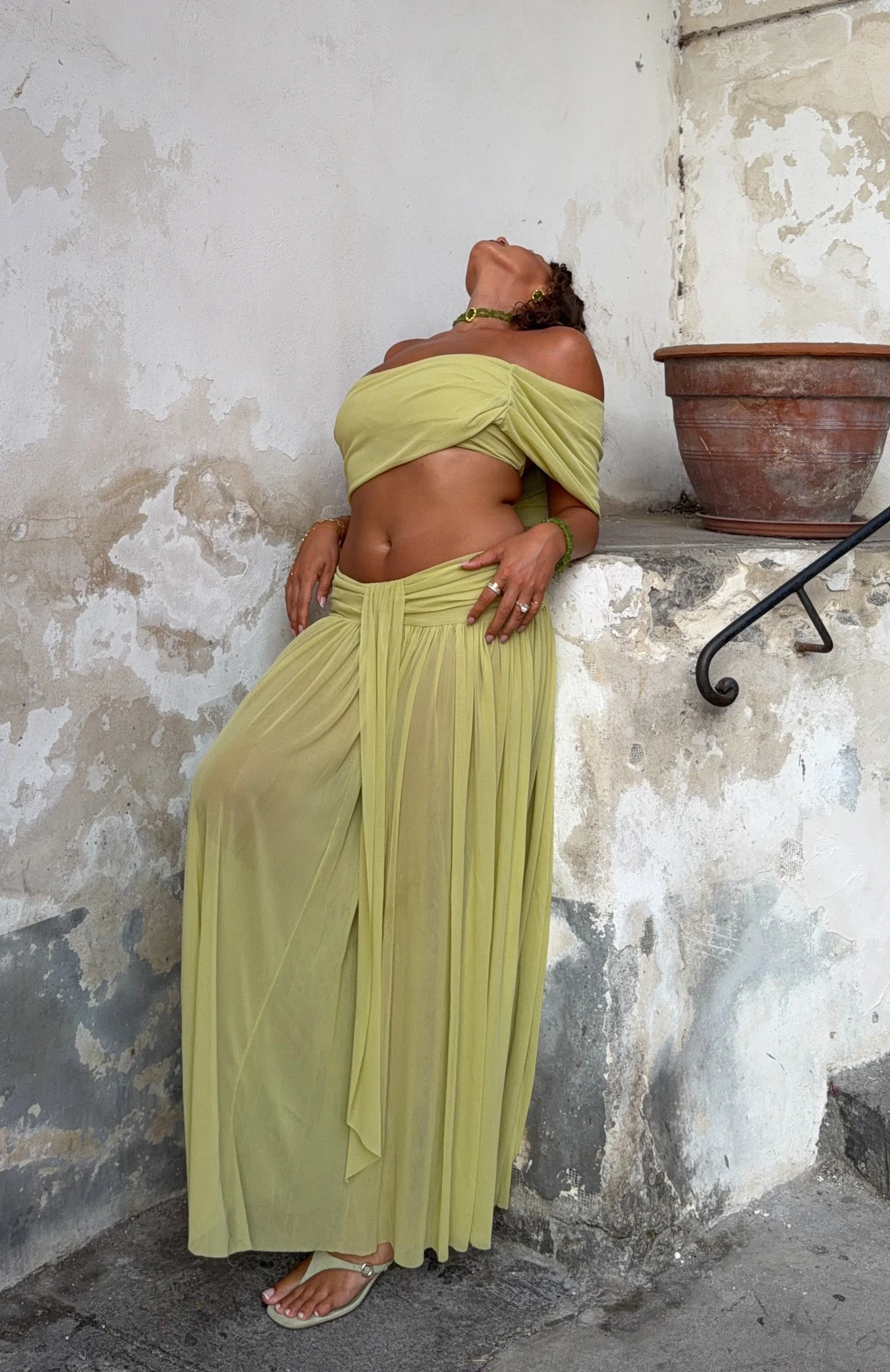 Amore Ease Maxi Skirt Pistachio Mist - Image 7