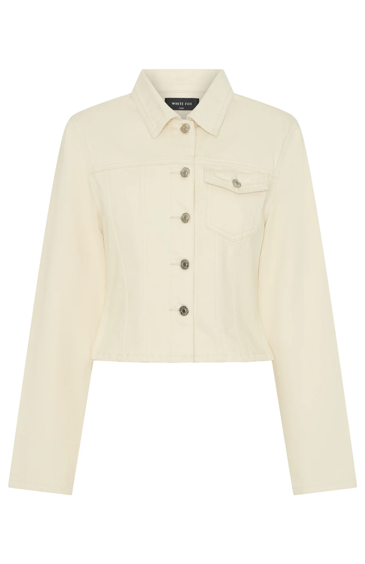 Ayla Denim Jacket Cream - Image 6