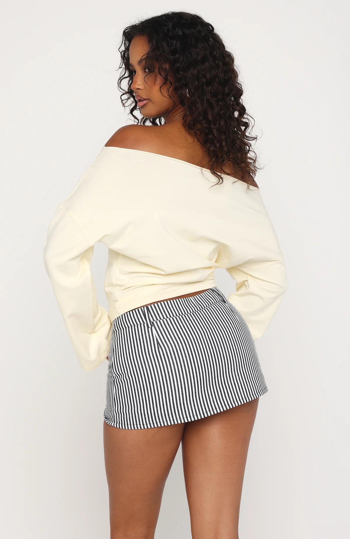 Back To Business Mini Skort Black Stripe - Image 4