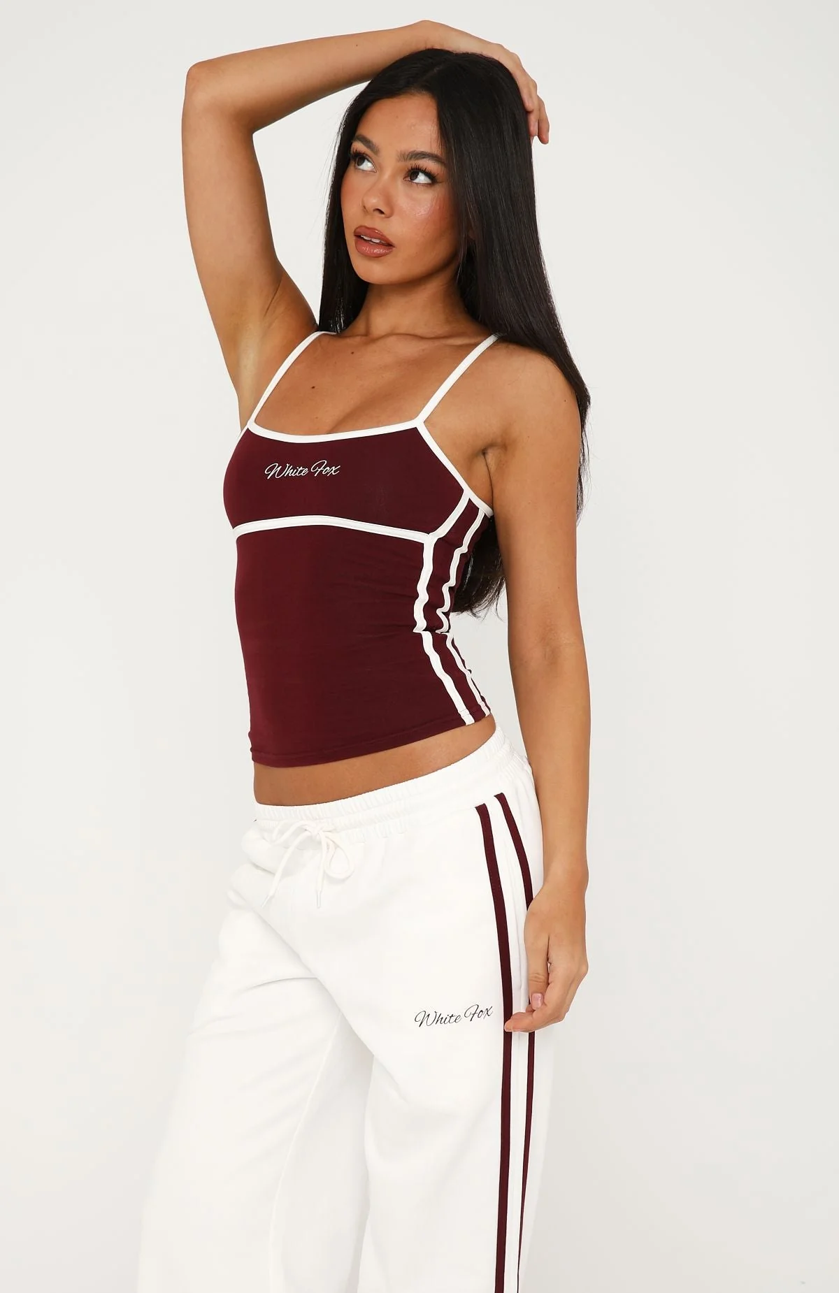 Breaking Your Heart Singlet Top Burgundy - Image 2