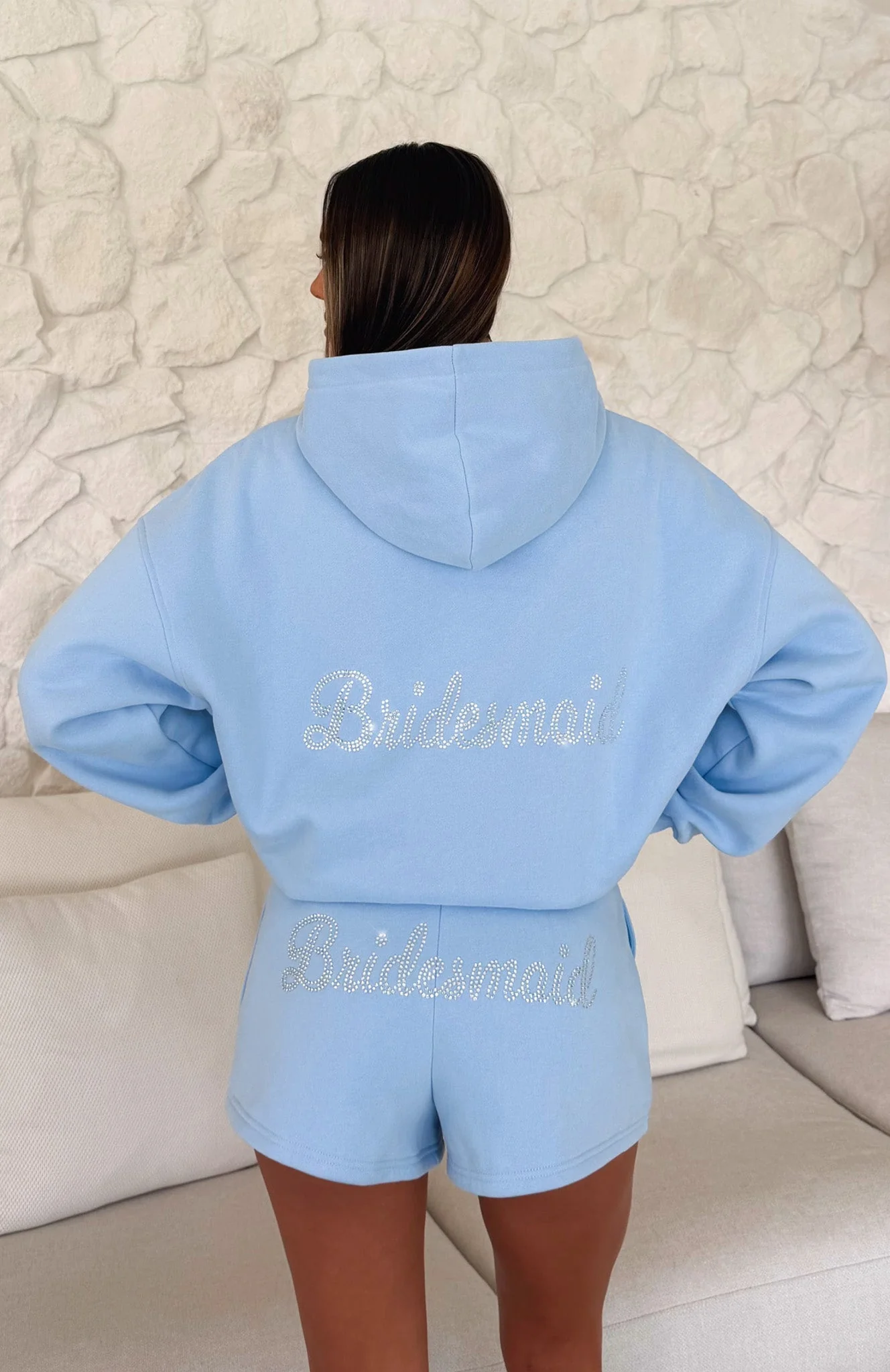 Bridal Party Lounge Shorts Light Blue - Image 6