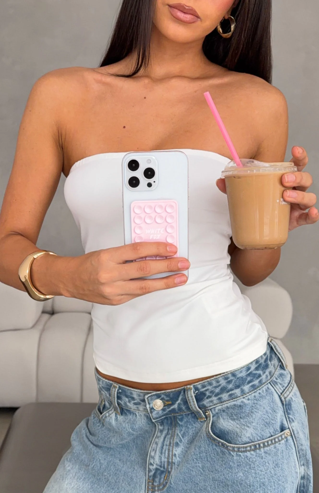 Calling My Cellular Phone Grip Pink/Cream - Image 3