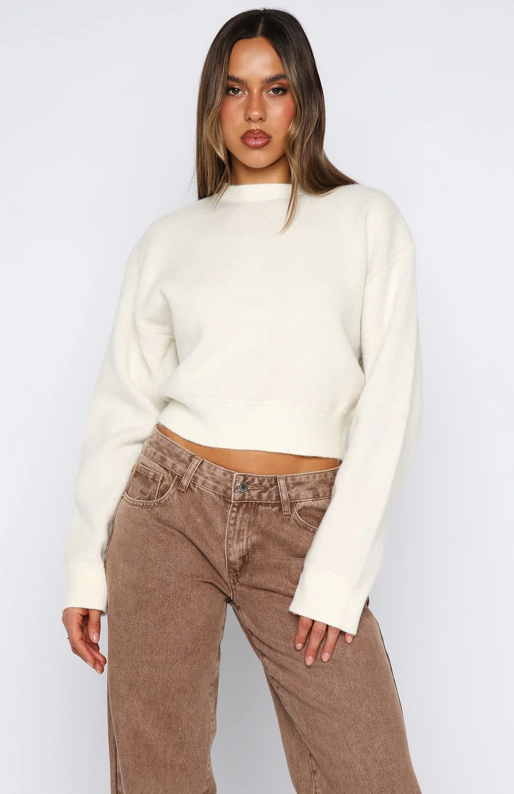 Can't Help Falling Knit Sweater White - Image 3