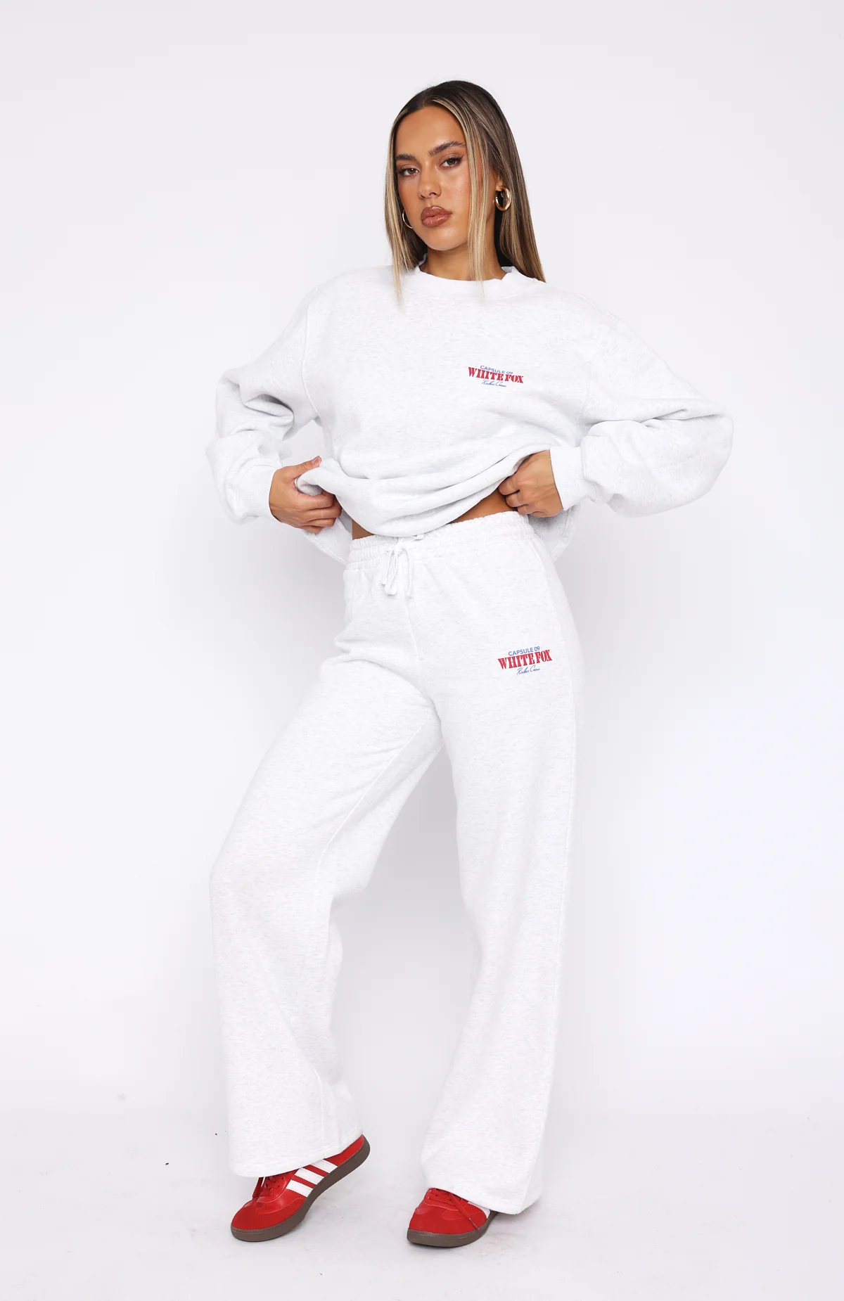 Capsule 9 Rodeo Crew Wide Leg Sweatpants Grey Marle - Image 2