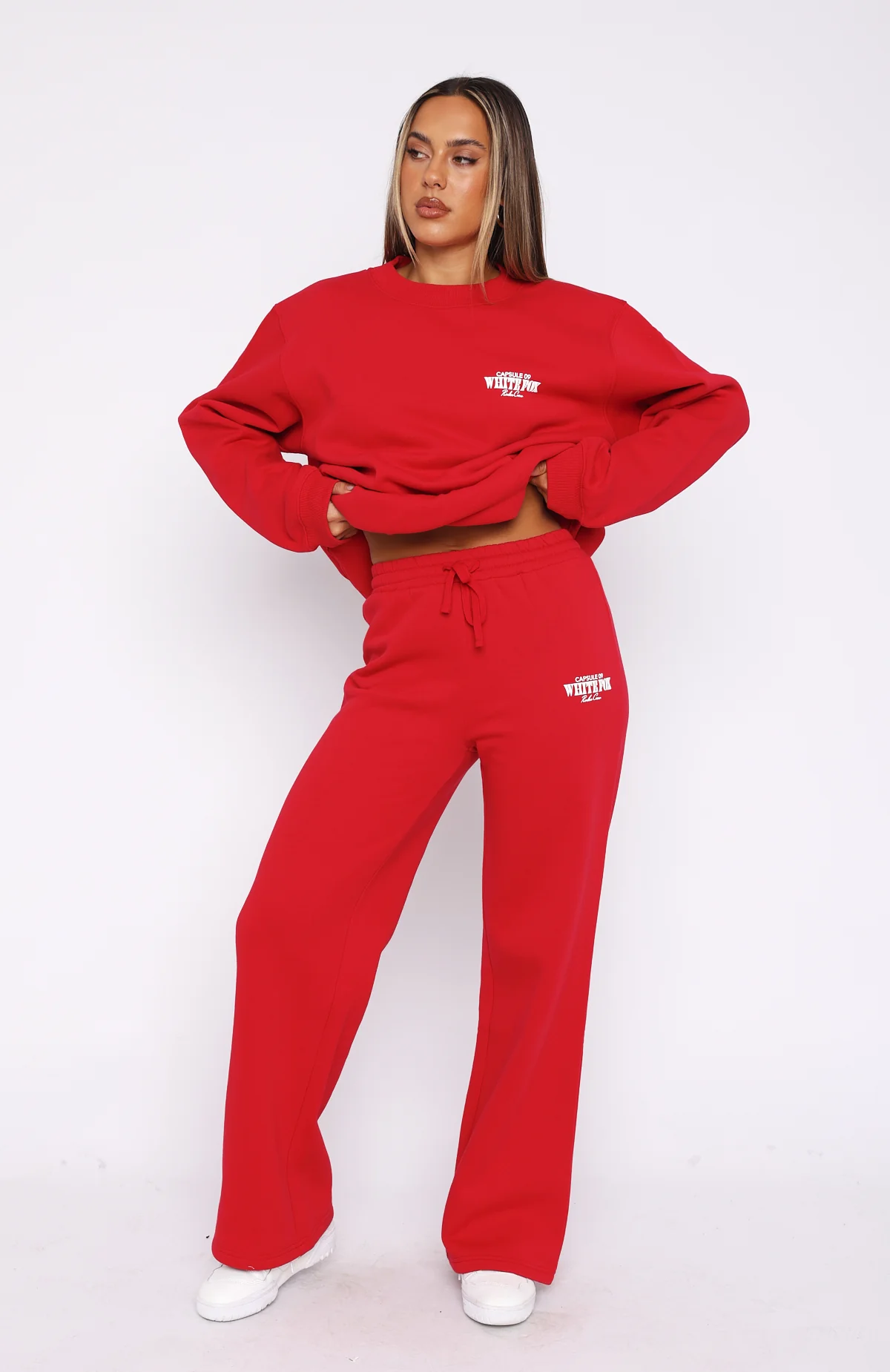 Capsule 9 Rodeo Crew Wide Leg Sweatpants Red - Image 2