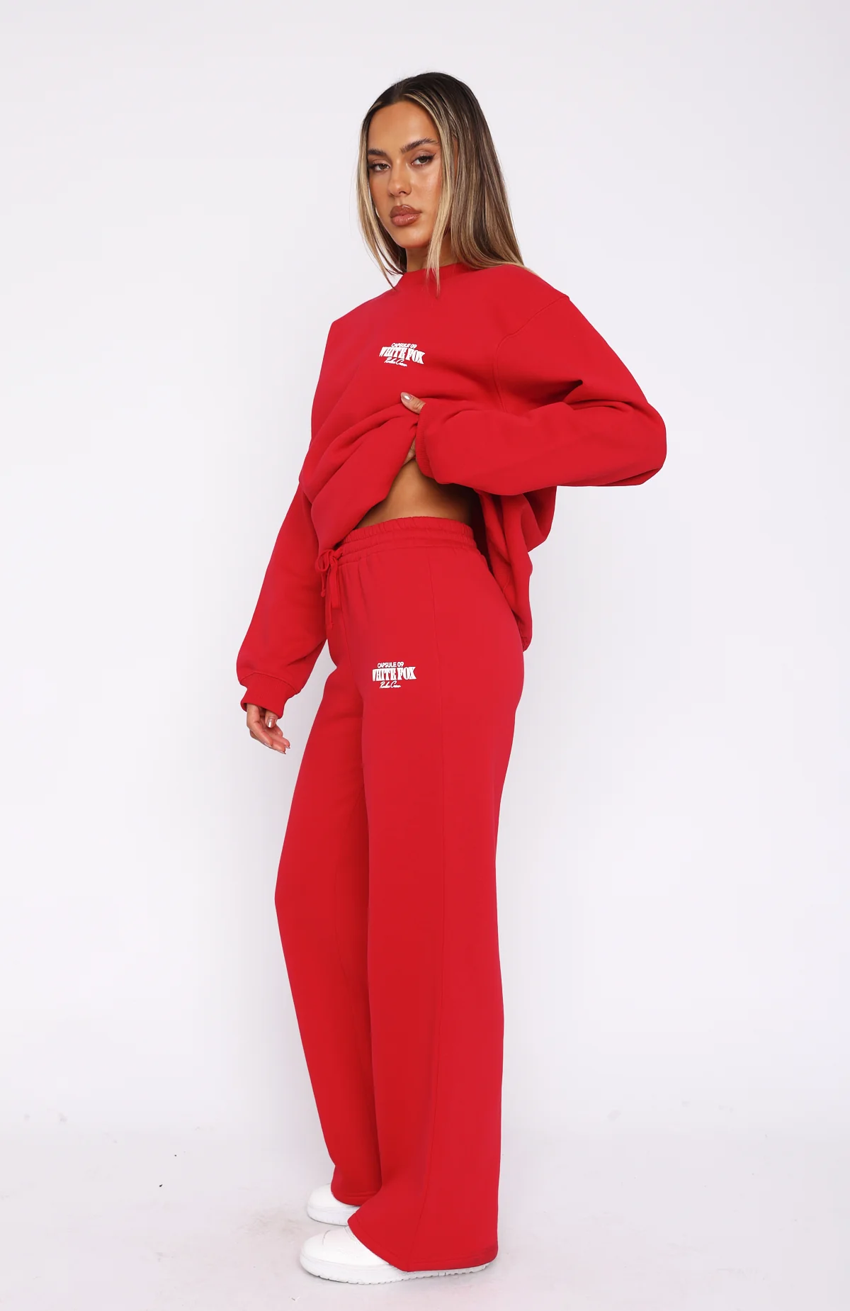 Capsule 9 Rodeo Crew Wide Leg Sweatpants Red - Image 3