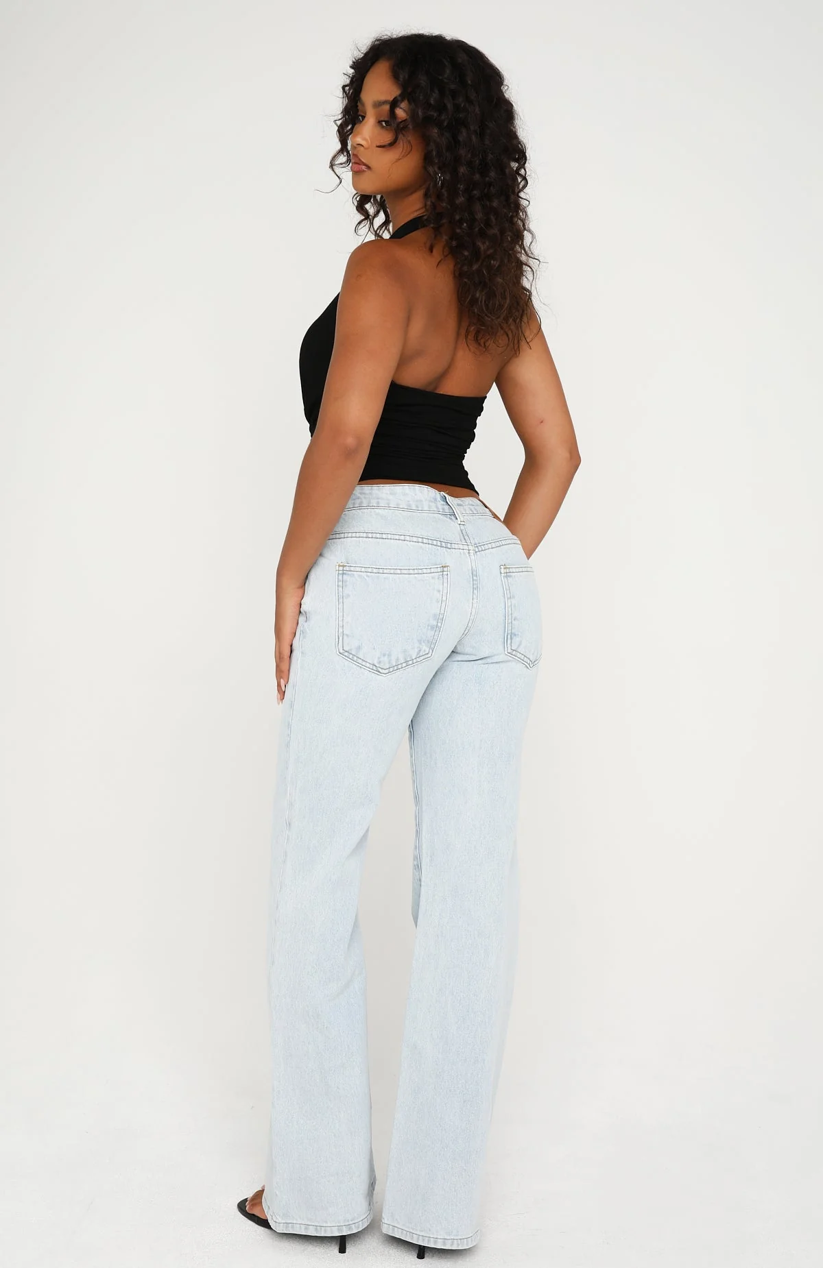 Cielo Low Rise Flare Leg Jeans Glacier Blue - Image 4