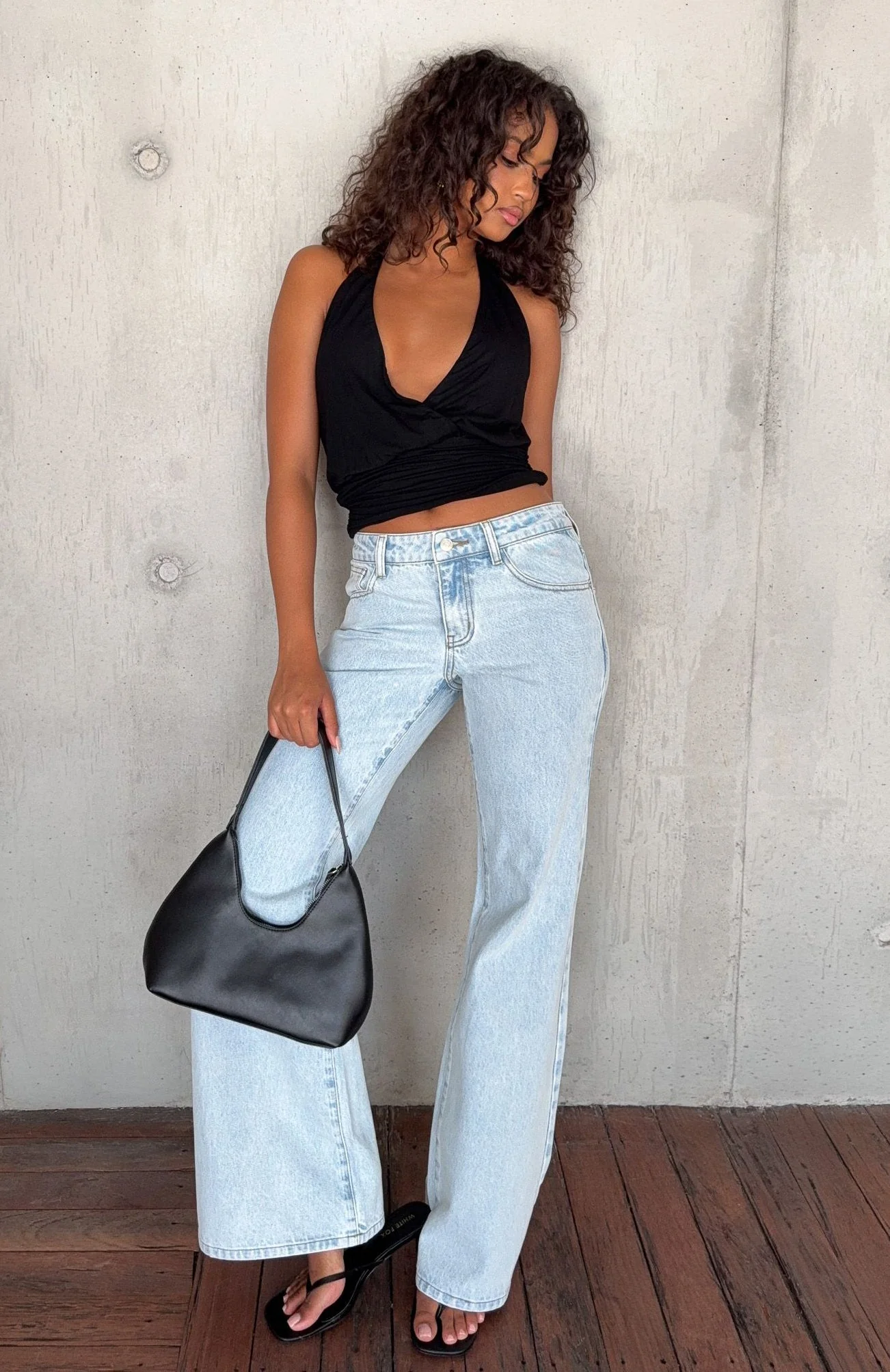 Cielo Low Rise Flare Leg Jeans Glacier Blue - Image 5