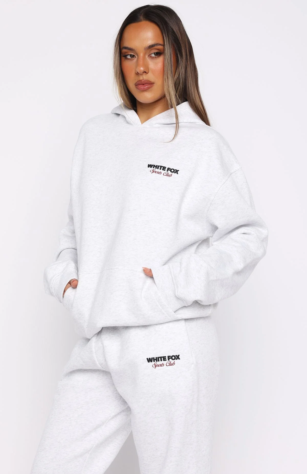Club 14 Izzy Oversized Hoodie Grey Marle - Image 3