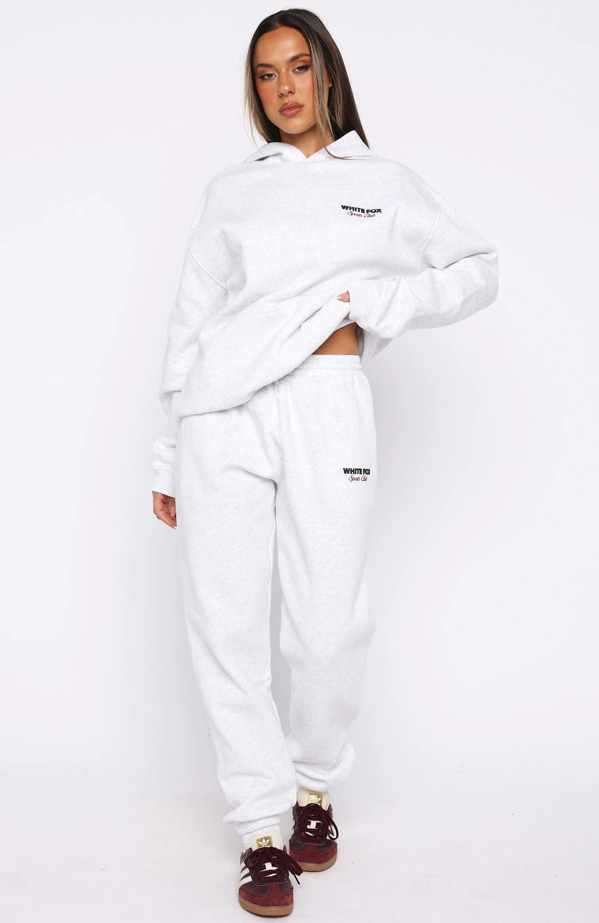 Club 14 Izzy Oversized Hoodie Grey Marle - Image 5