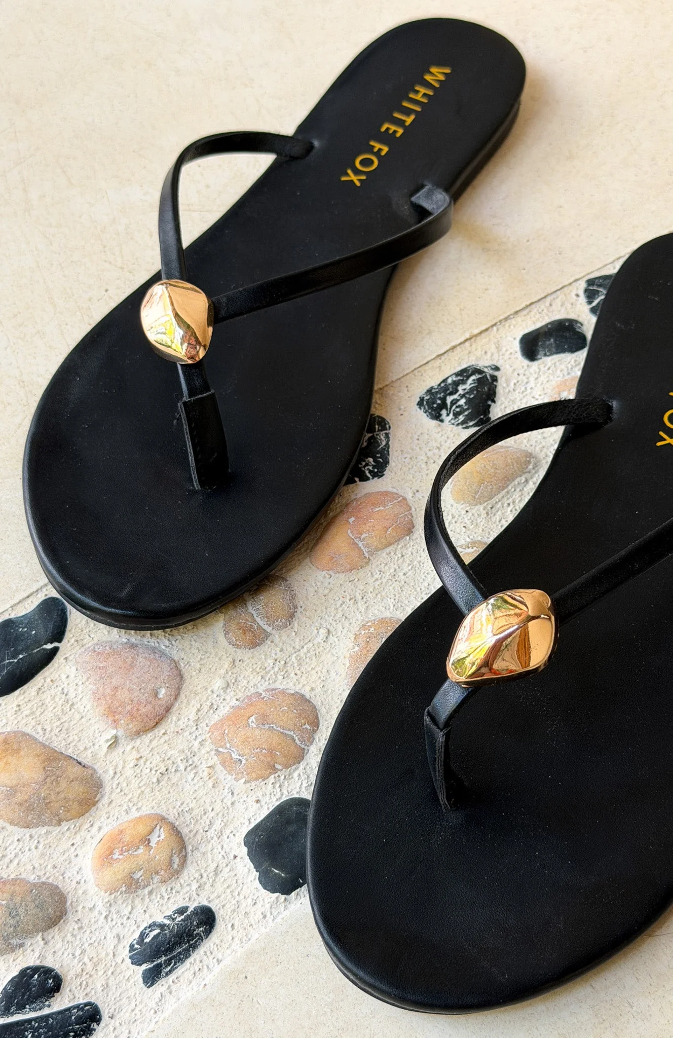 Colt Thong Sandals Black PU - Image 7