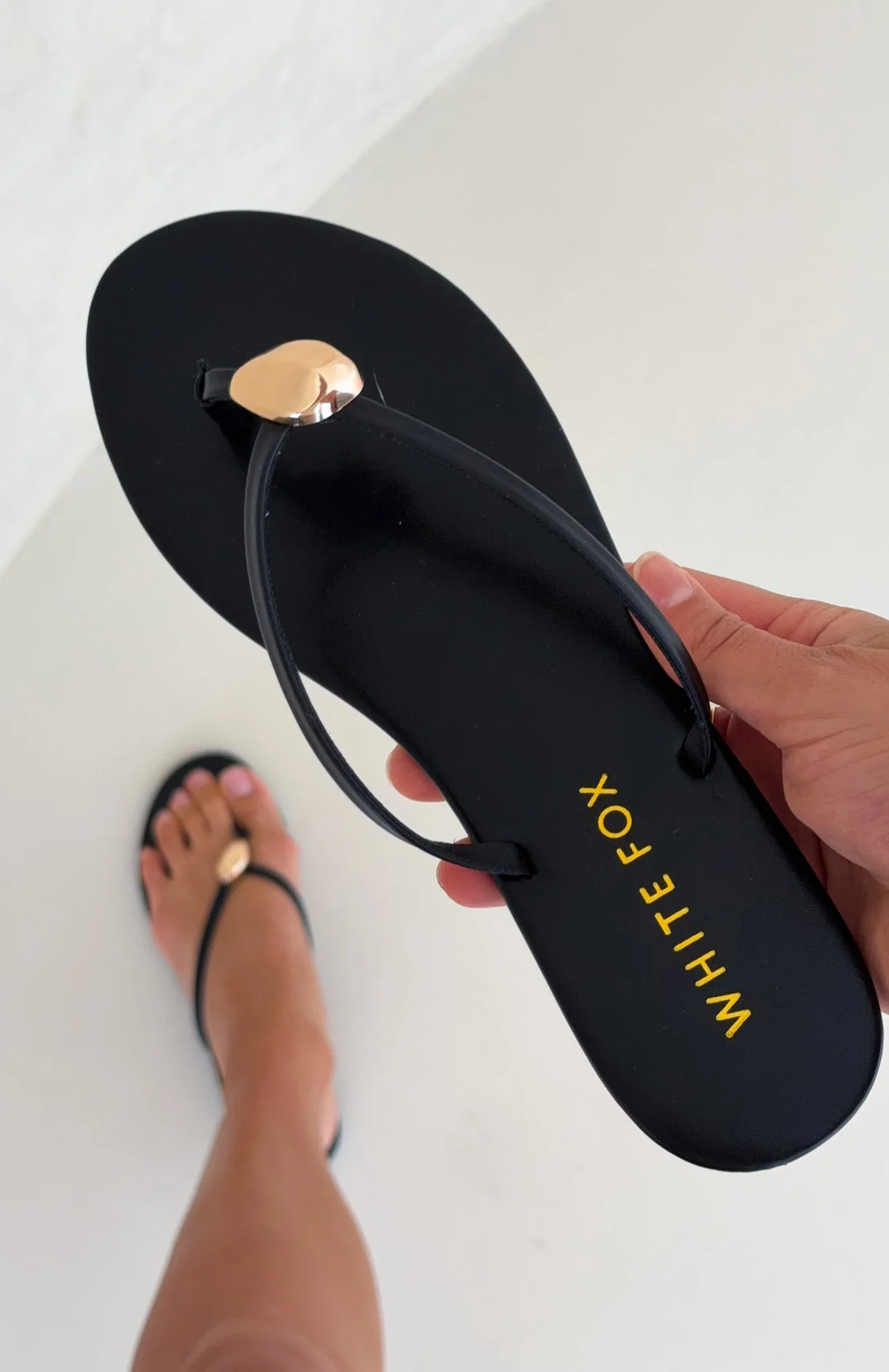 Colt Thong Sandals Black PU - Image 8