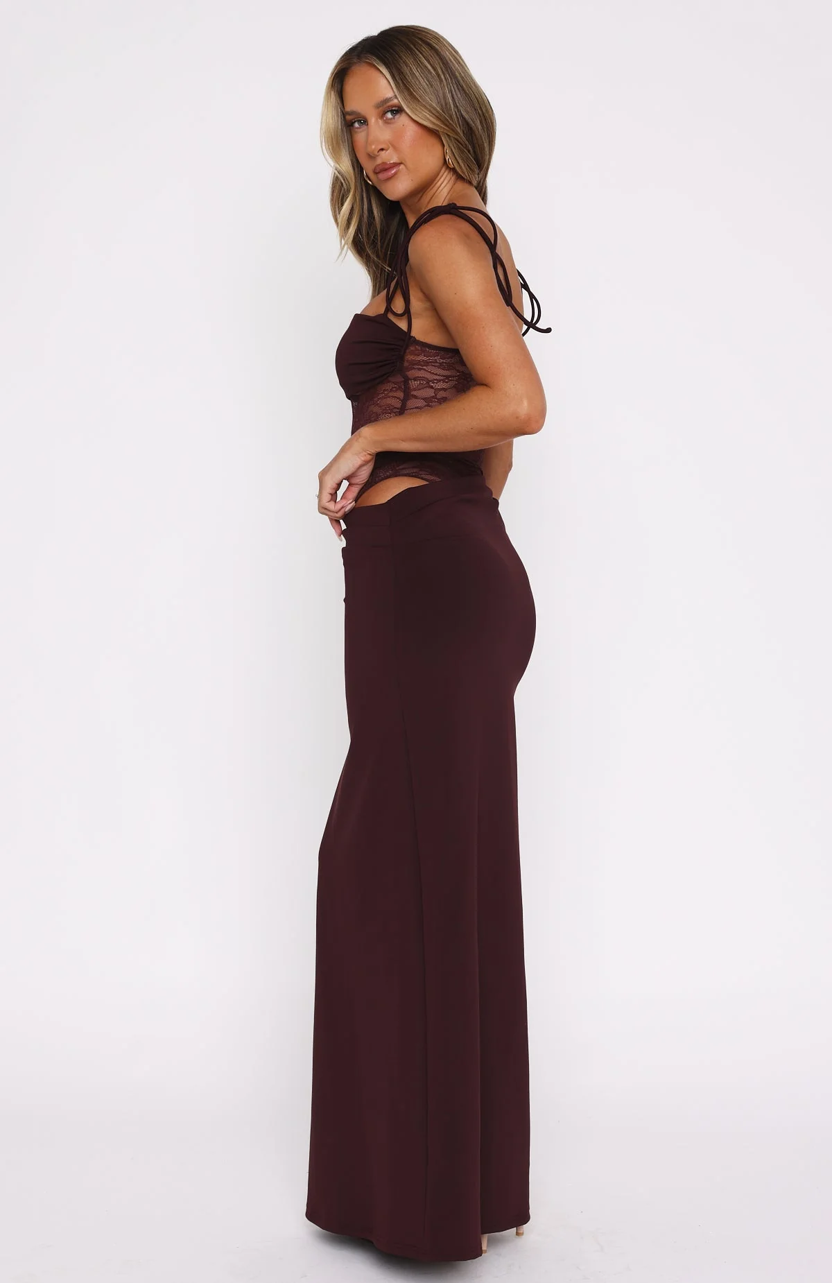 Compliment Me Maxi Dress Burgundy - Image 4