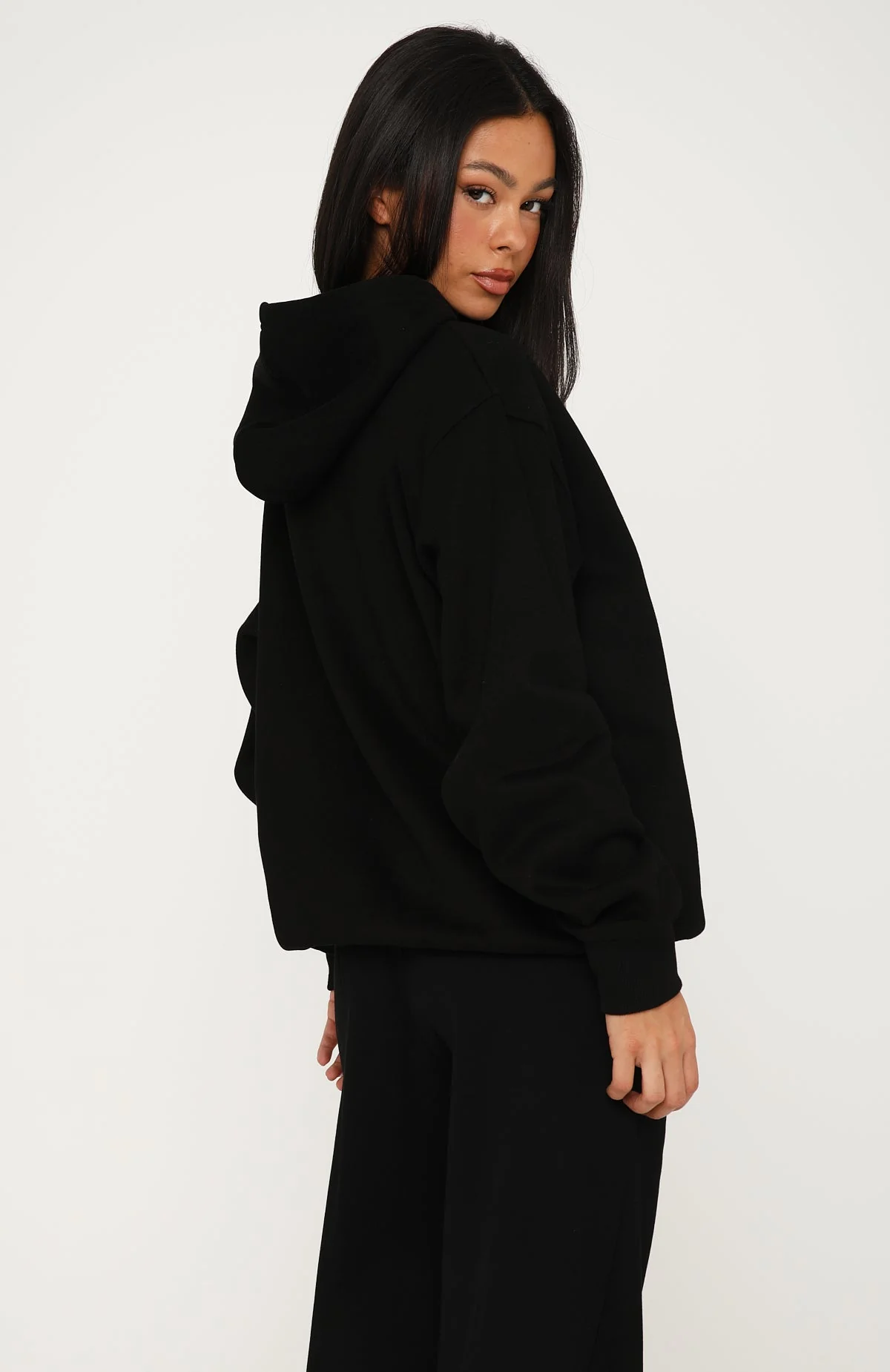 Core Classic Oversized Hoodie Black - Image 3