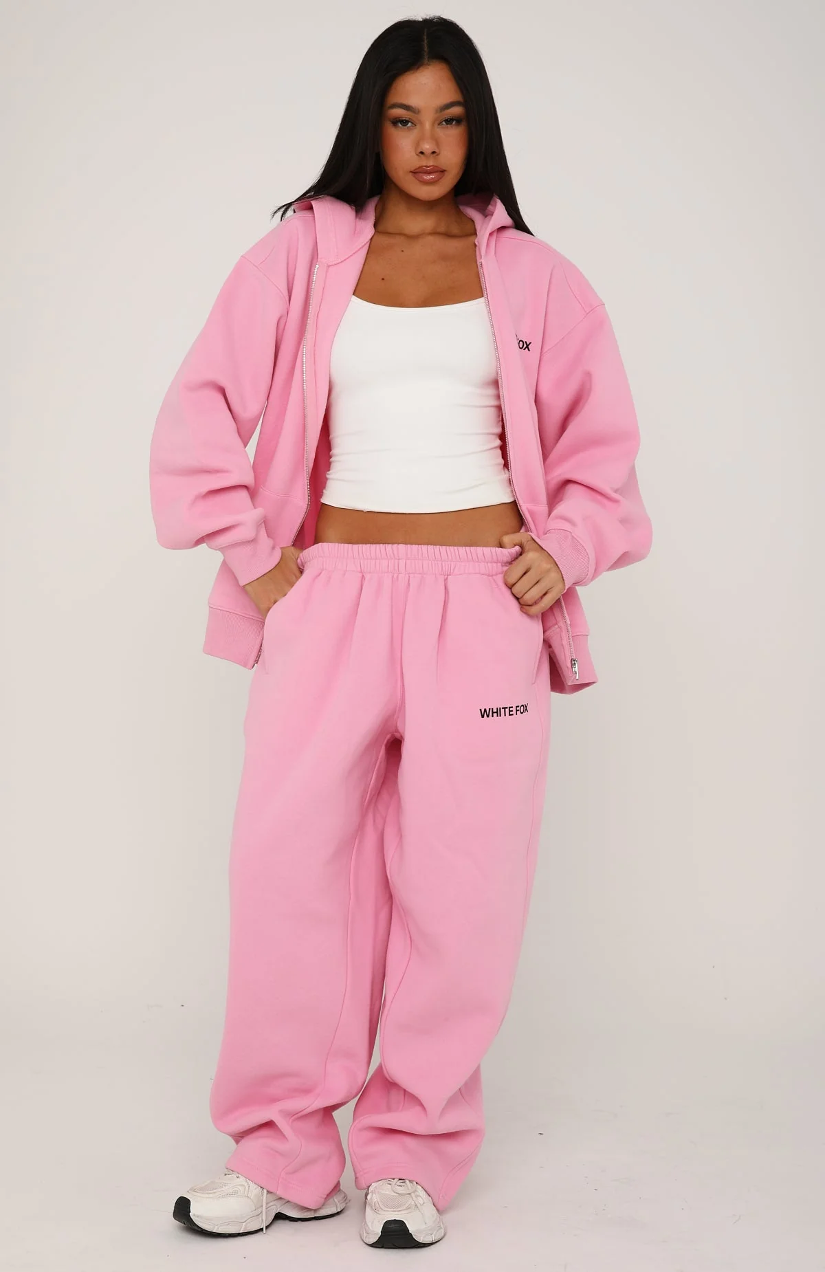 Core Classic Zip Front Hoodie Pink - Image 5