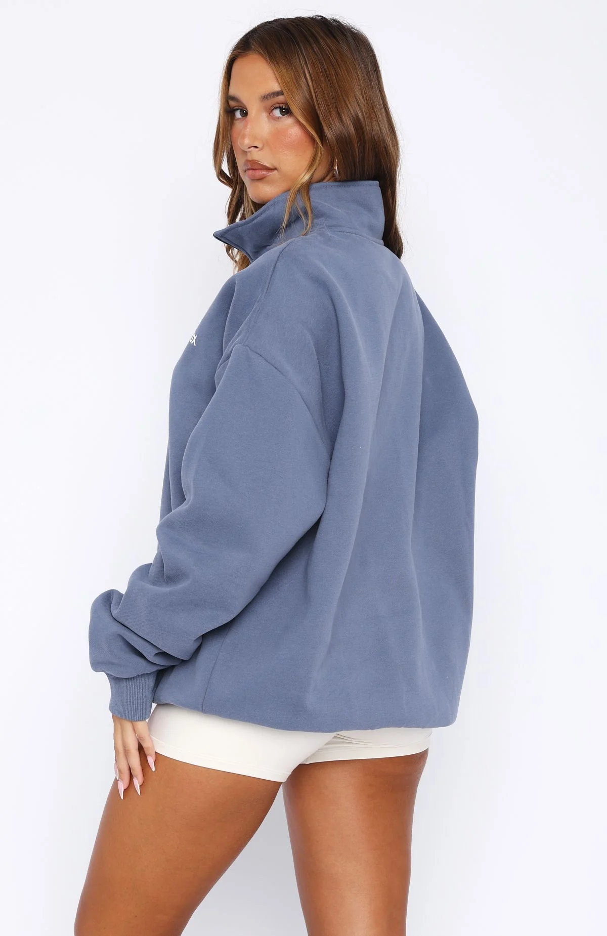 Core Classic Zip Front Sweater Ocean - Image 5