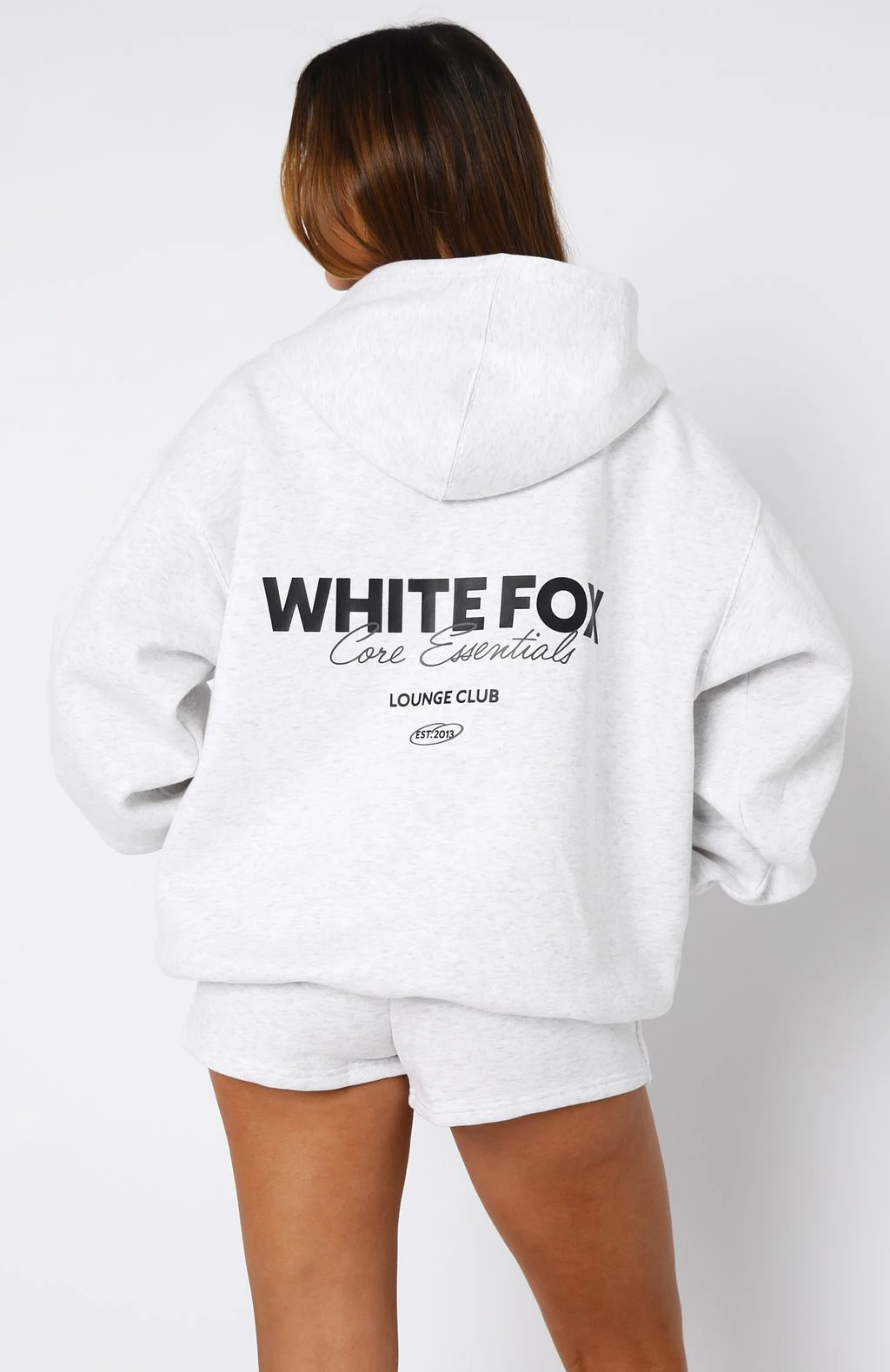 Core Essentials Zip Hoodie Grey Marle - Image 5