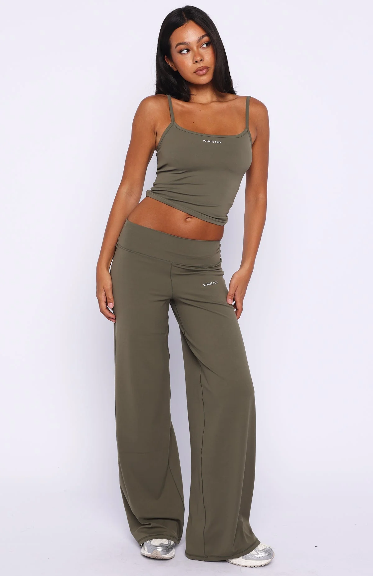 Core Strengths Wide Leg Pants Khaki - Image 2