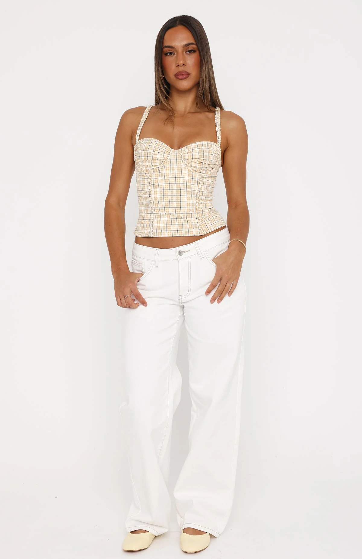 Cosmic Crush Bustier Burnt Butter Check - Image 6