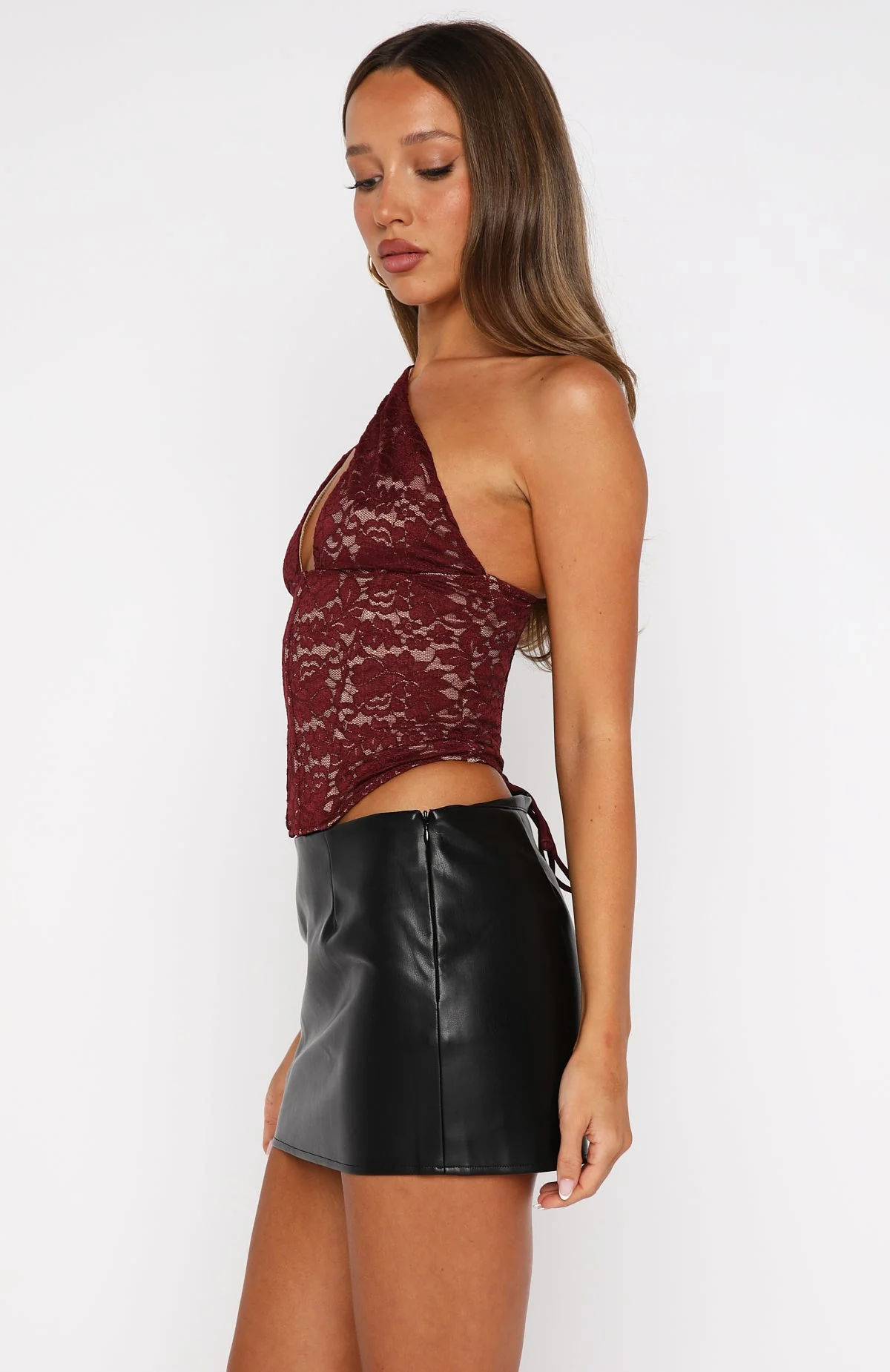 Don't Try Me Bustier Burgundy - Image 3