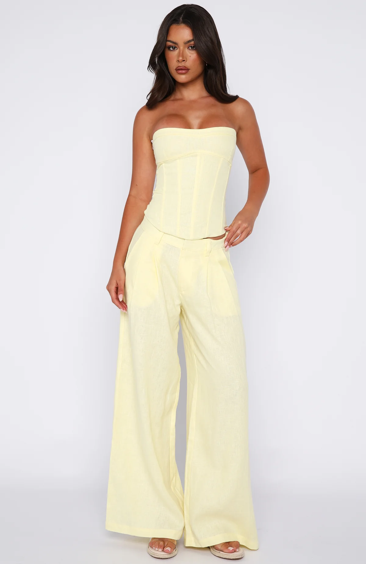 Downtown Pulse Strapless Bustier Lemon - Image 5