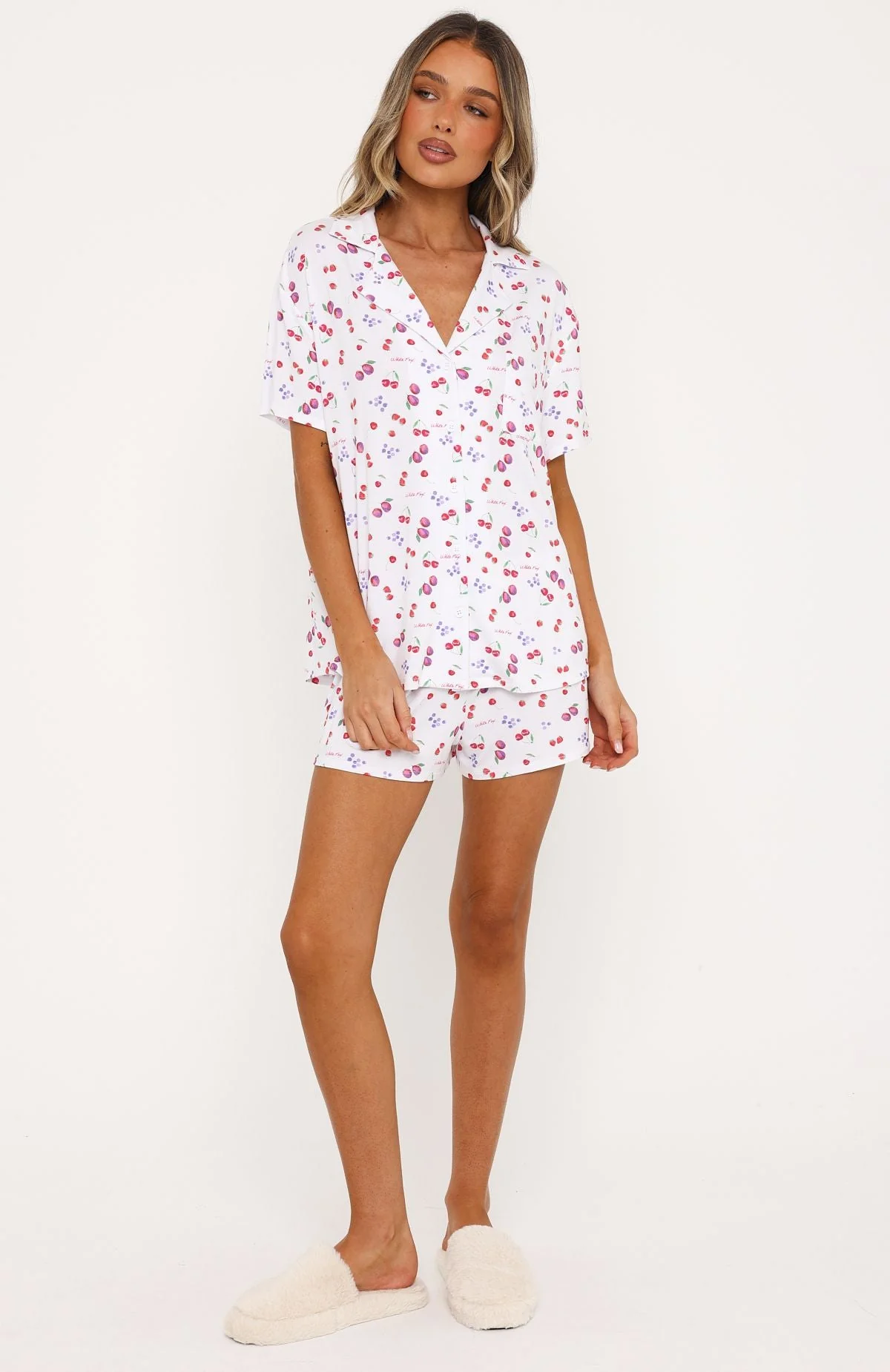 Dreamscape Printed Pyjama Set White Berries - Image 6