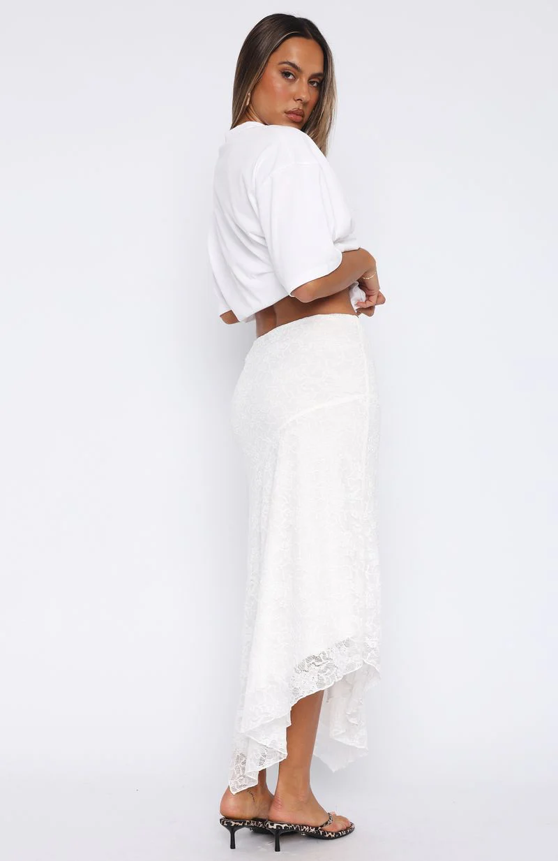 Falling Quick Maxi Skirt White - Image 4