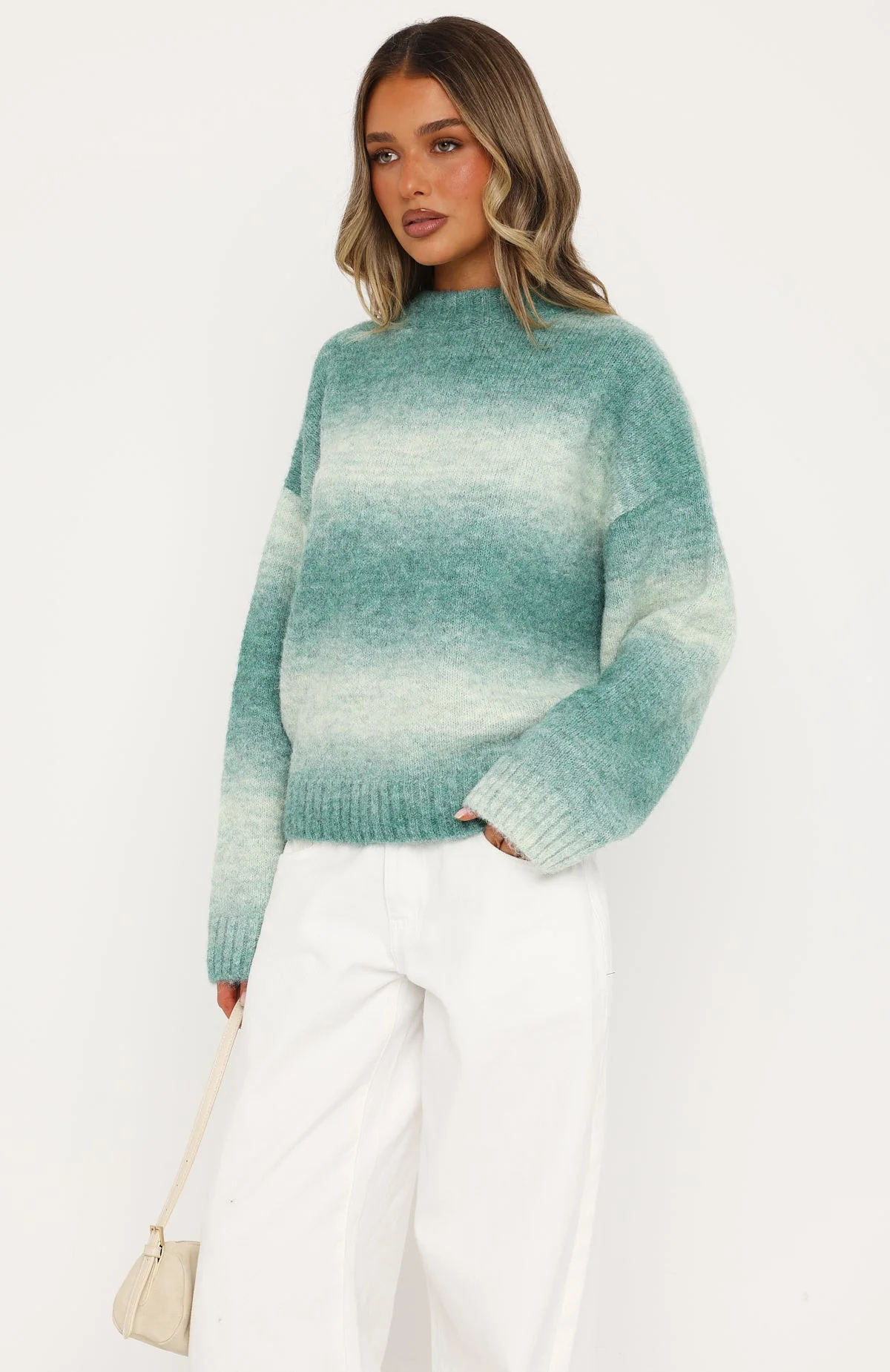 Fia Knit Sweater Seagreen - Image 3