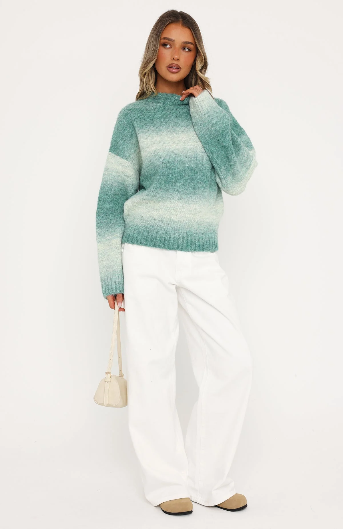 Fia Knit Sweater Seagreen - Image 5