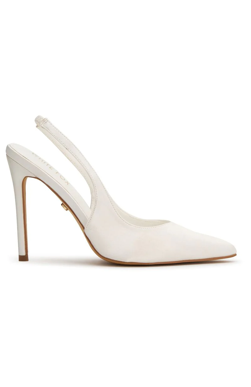 Fisher Heels White Satin - Image 3