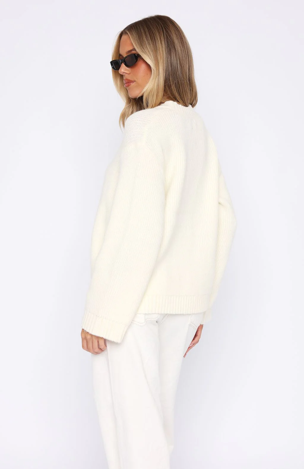 Flashback Knit Cardigan Off White - Image 4