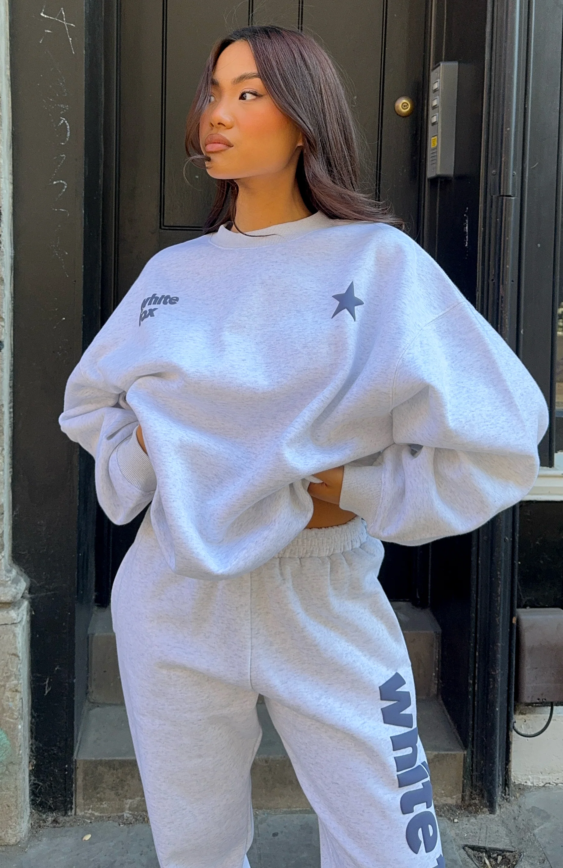 From The Archives Freya Oversized Sweater Grey Marle - Image 2