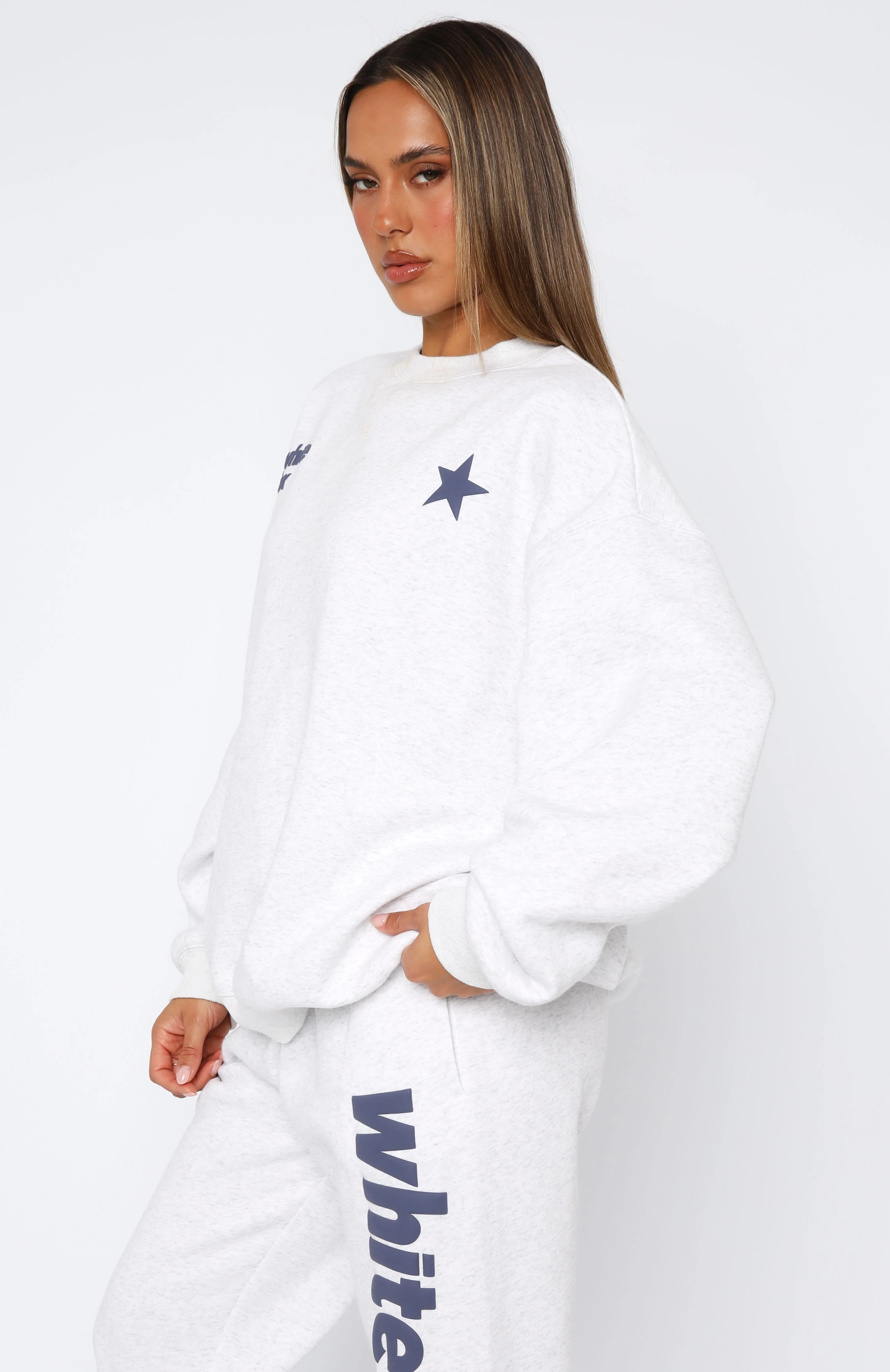 From The Archives Freya Oversized Sweater Grey Marle - Image 4