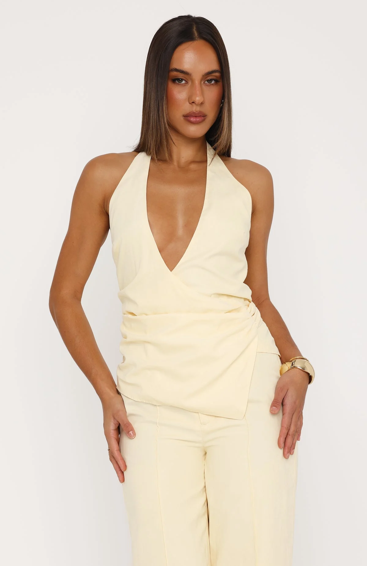 Fun In The Sun Halter Top Lemon - Image 3