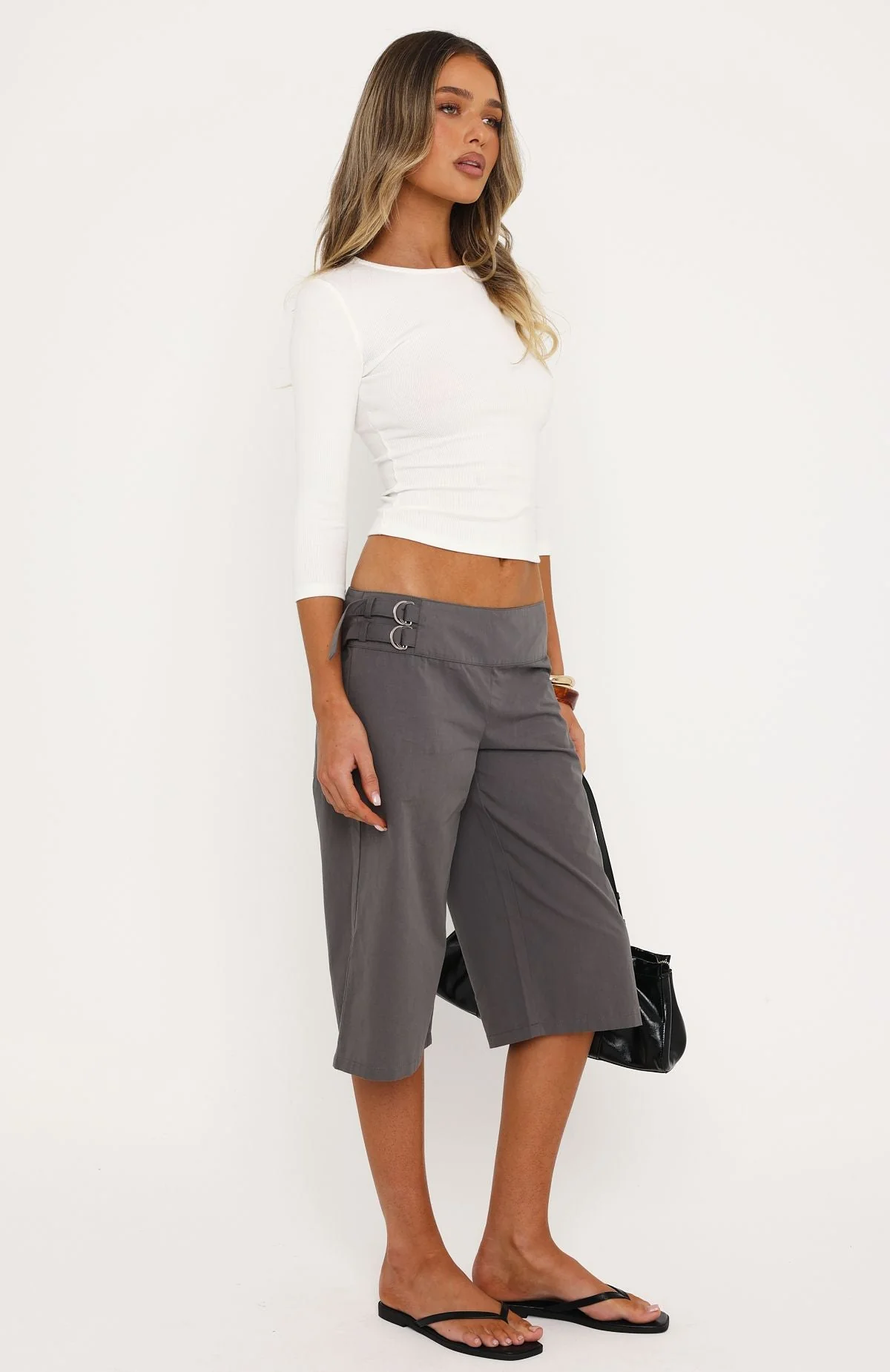 Get Ready With Me Capri Pants Grey - Image 4