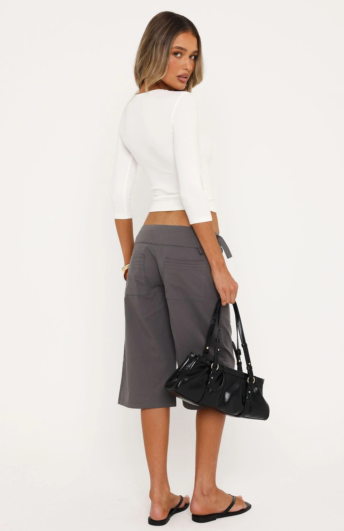 Get Ready With Me Capri Pants Grey - Image 5