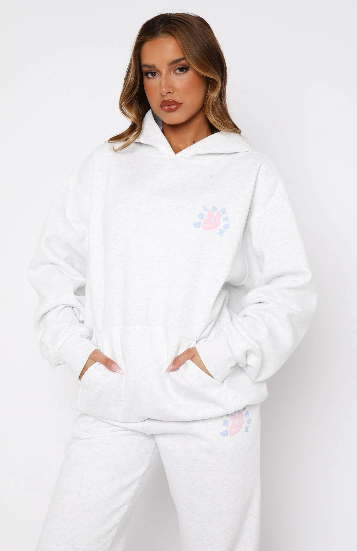 Give You The Best Oversized Hoodie Grey Marle - Image 2