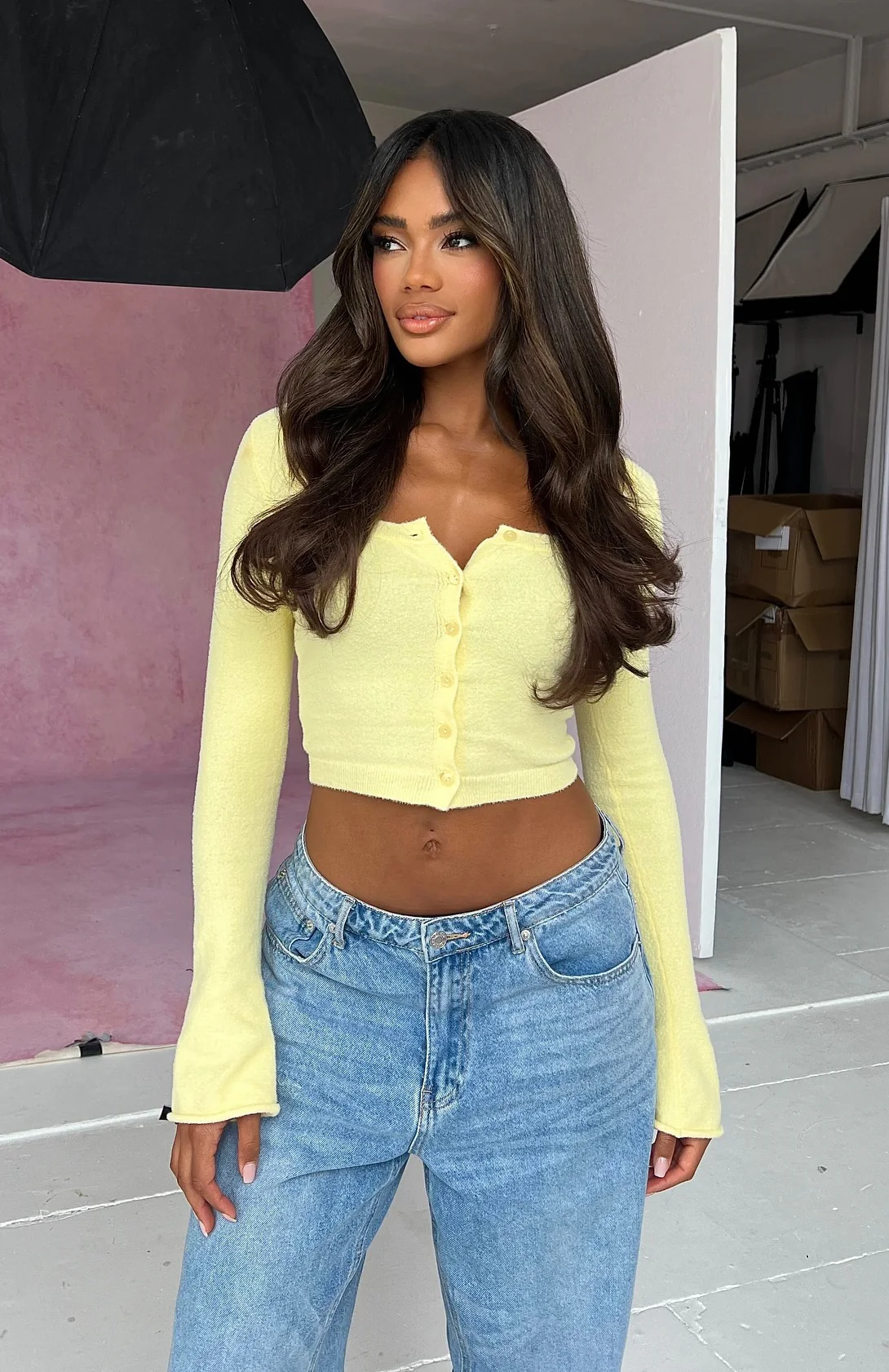 Going On Replay Long Sleeve Cardi Lemon - Image 6