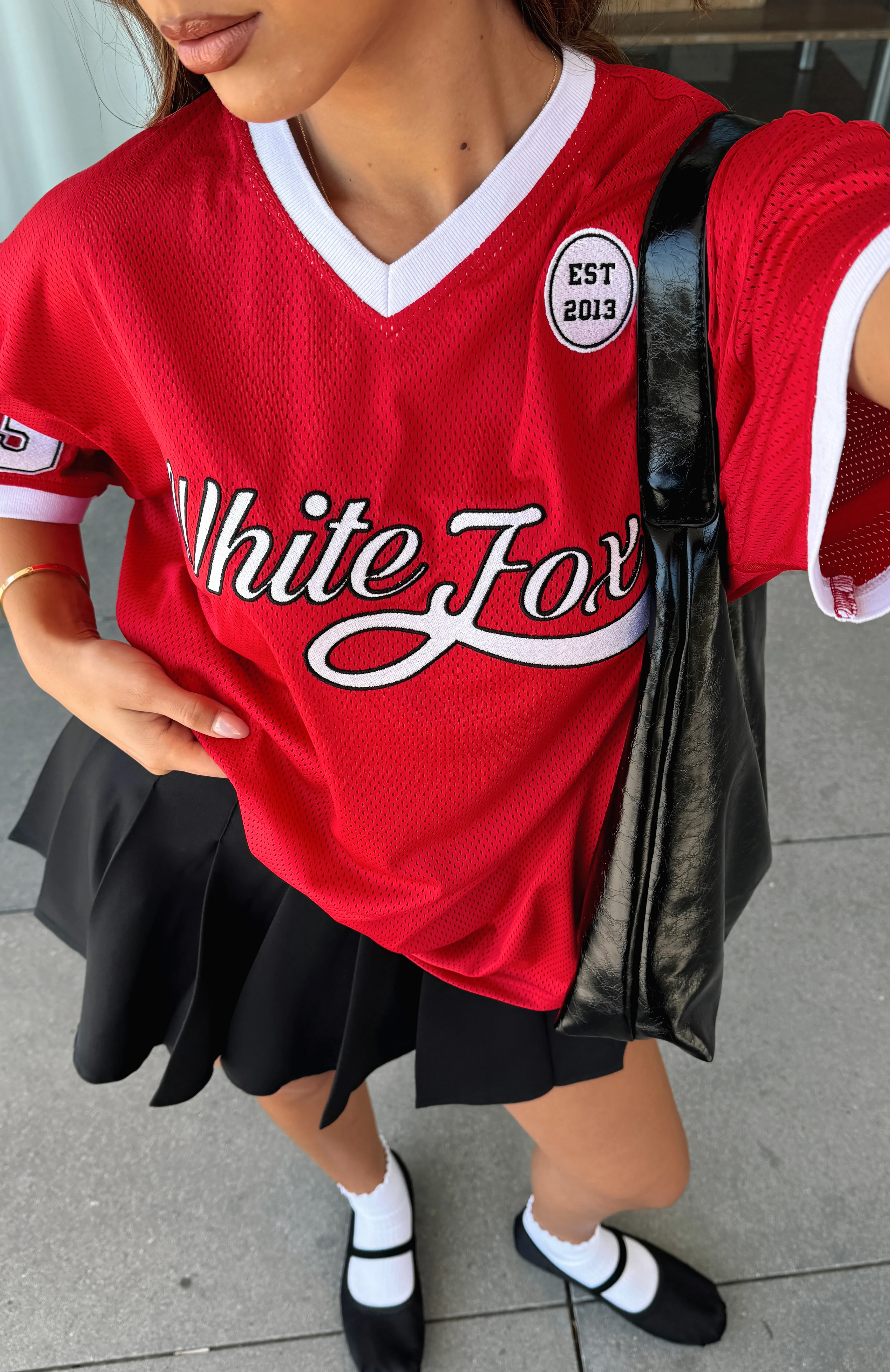 Hit A Home Run Oversized Jersey Red - Image 7