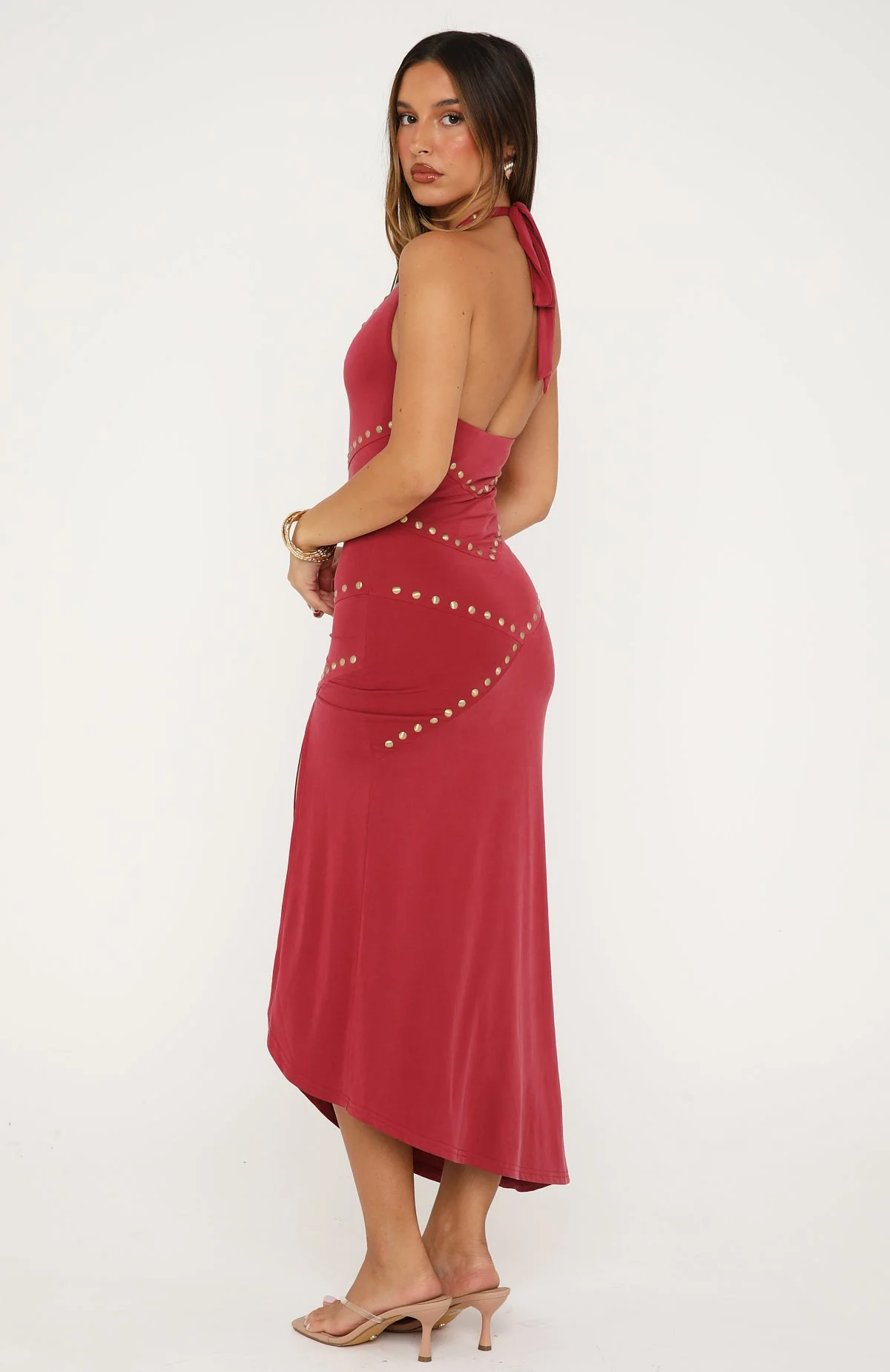 Hot To Handle Midi Dress Raspberry - Image 5
