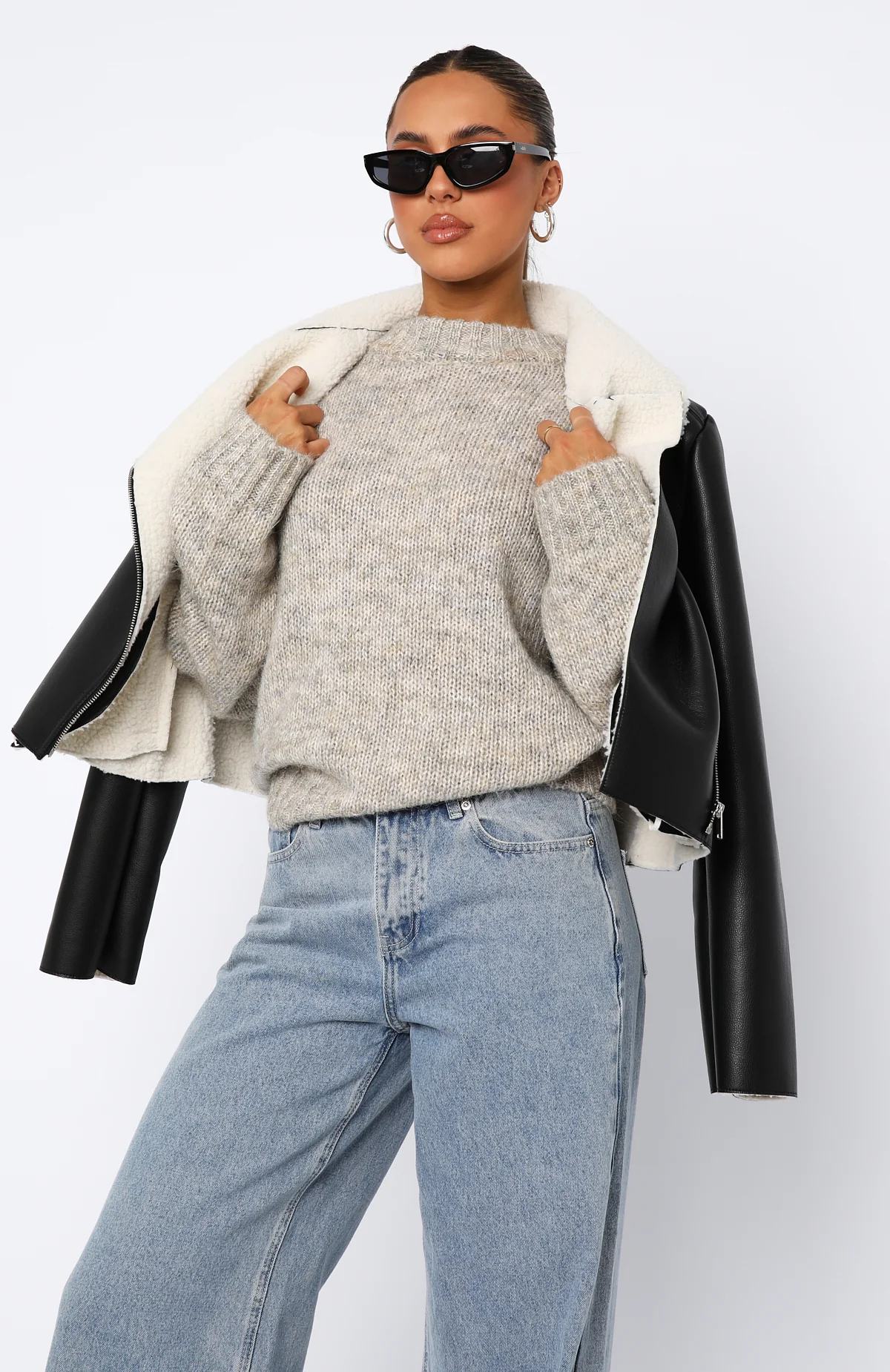 Ice Queen Knit Sweater Peppered Taupe - Image 2