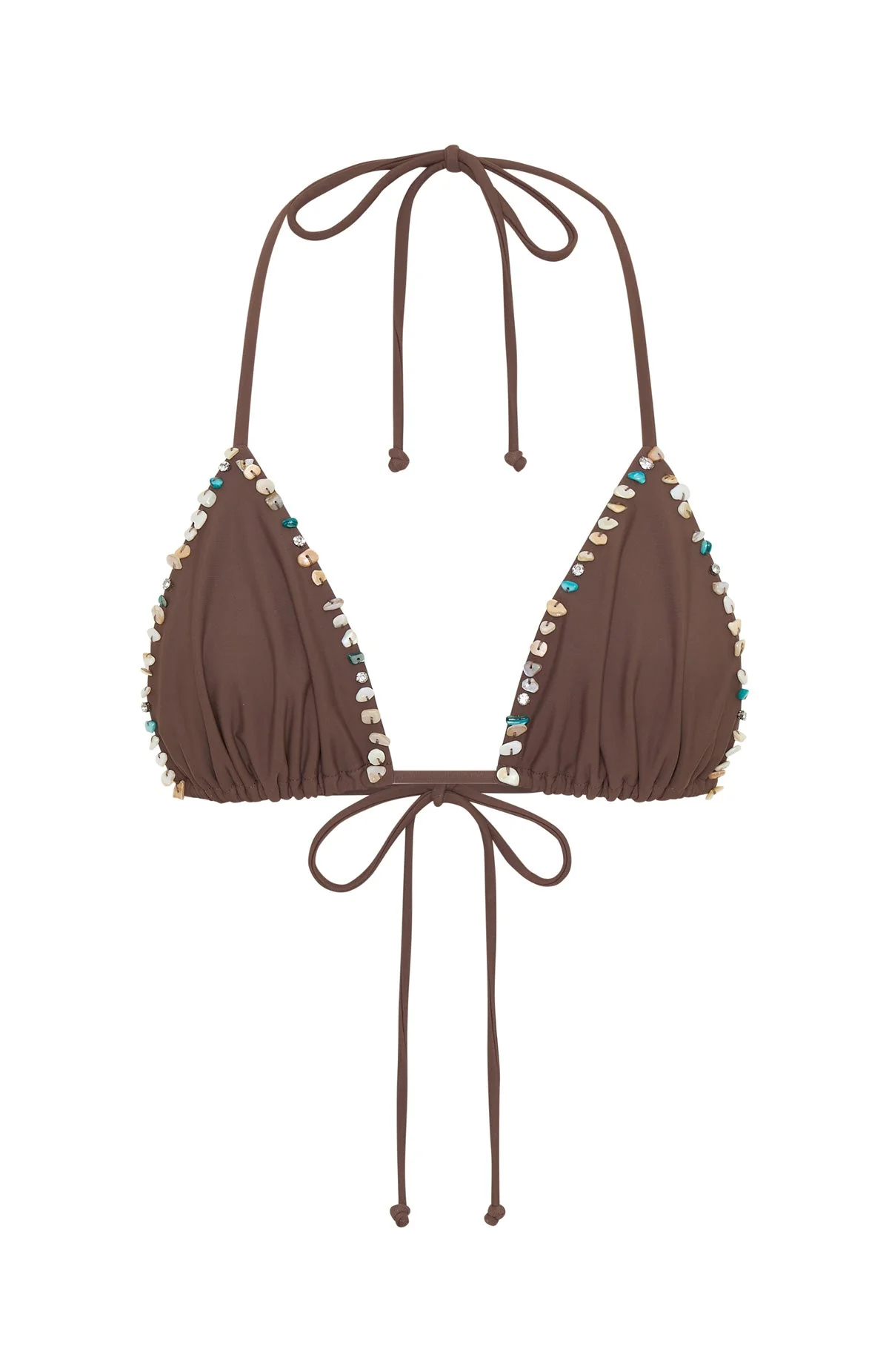 Isla Beaded Bikini Top Toasted Coconut - Image 7