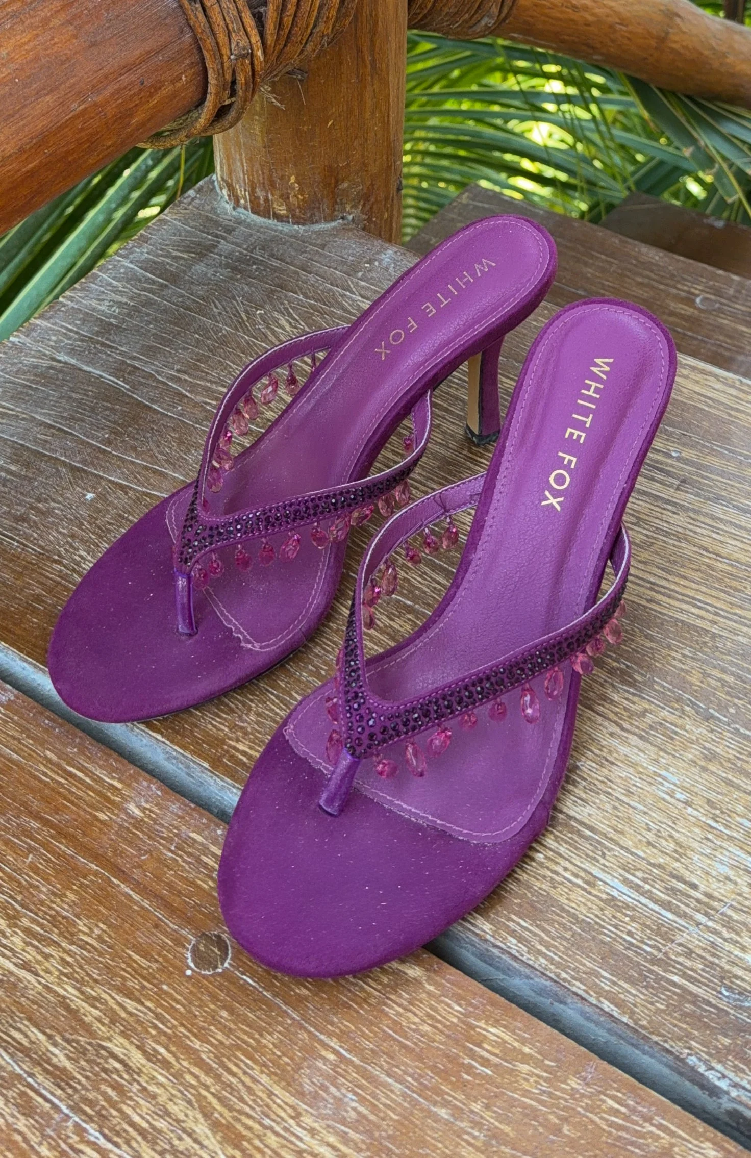 Jackie Mules Purple Faux Suede - Image 7