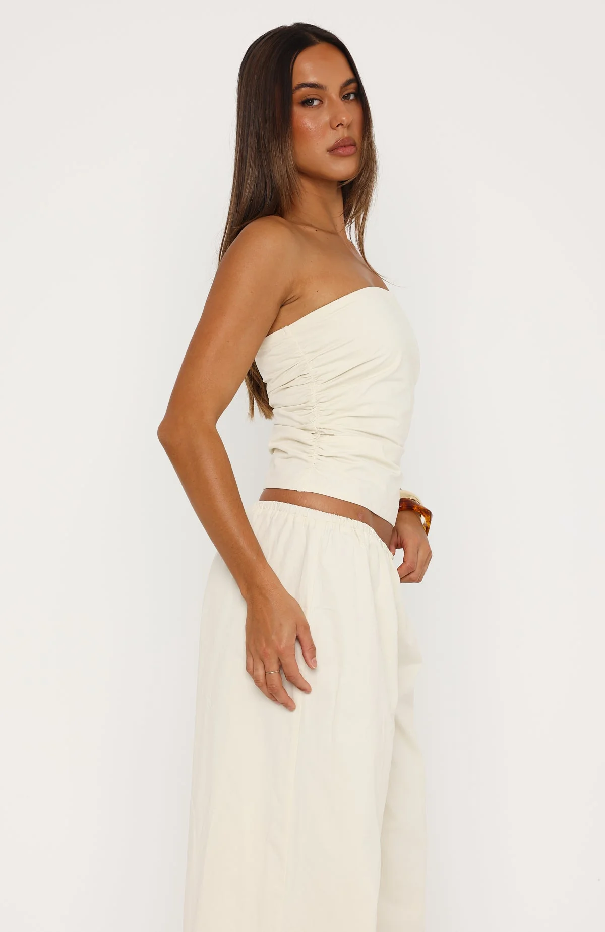 Just Like This Strapless Top Cream - Image 4