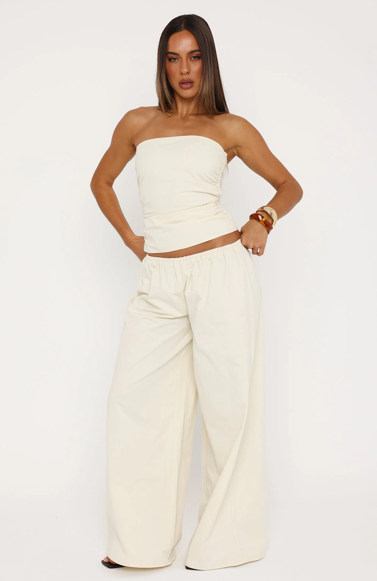 Just Like This Strapless Top Cream - Image 6
