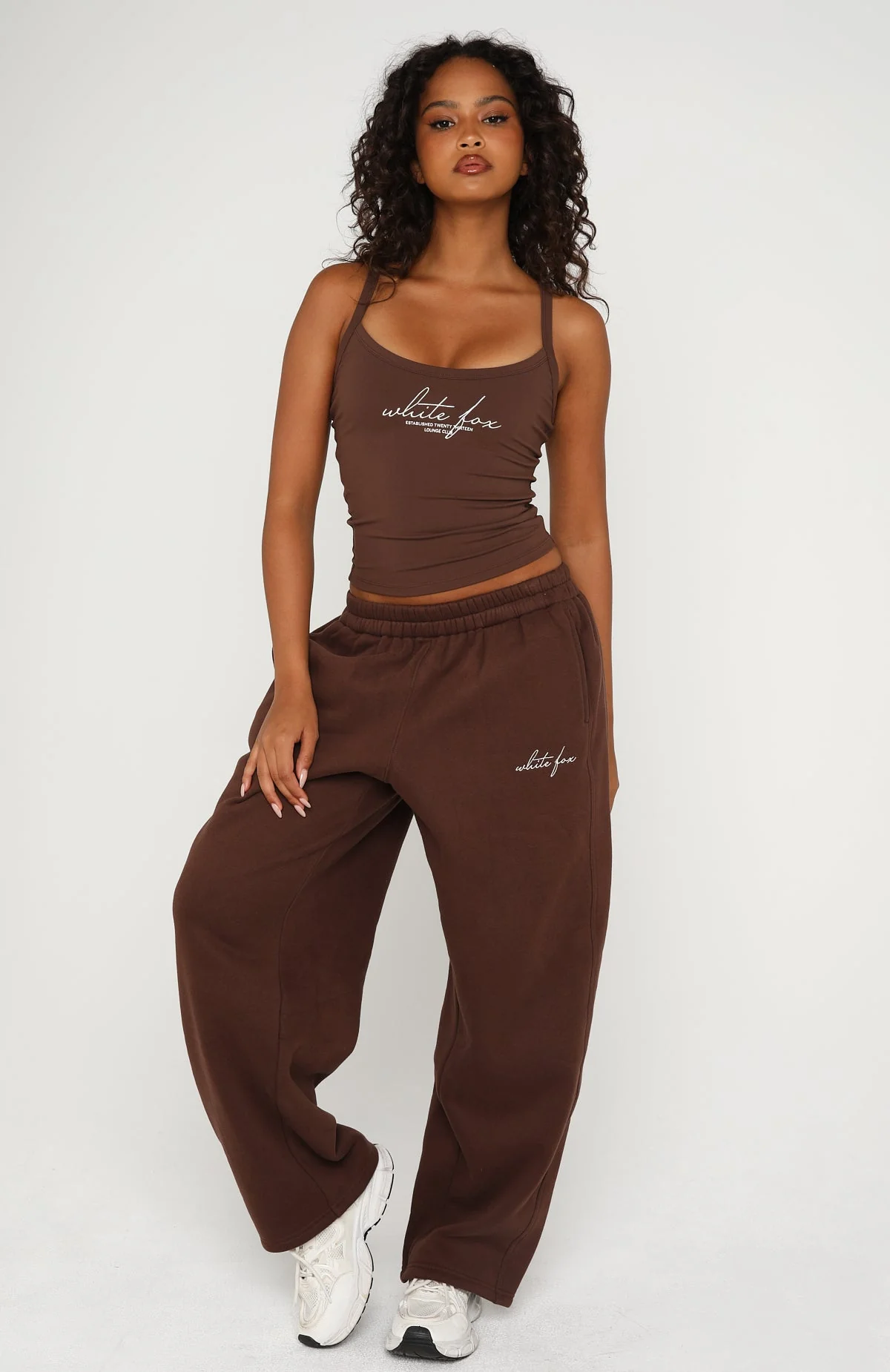 Know What You Want Barrel Leg Sweatpants Chocolate - Image 2